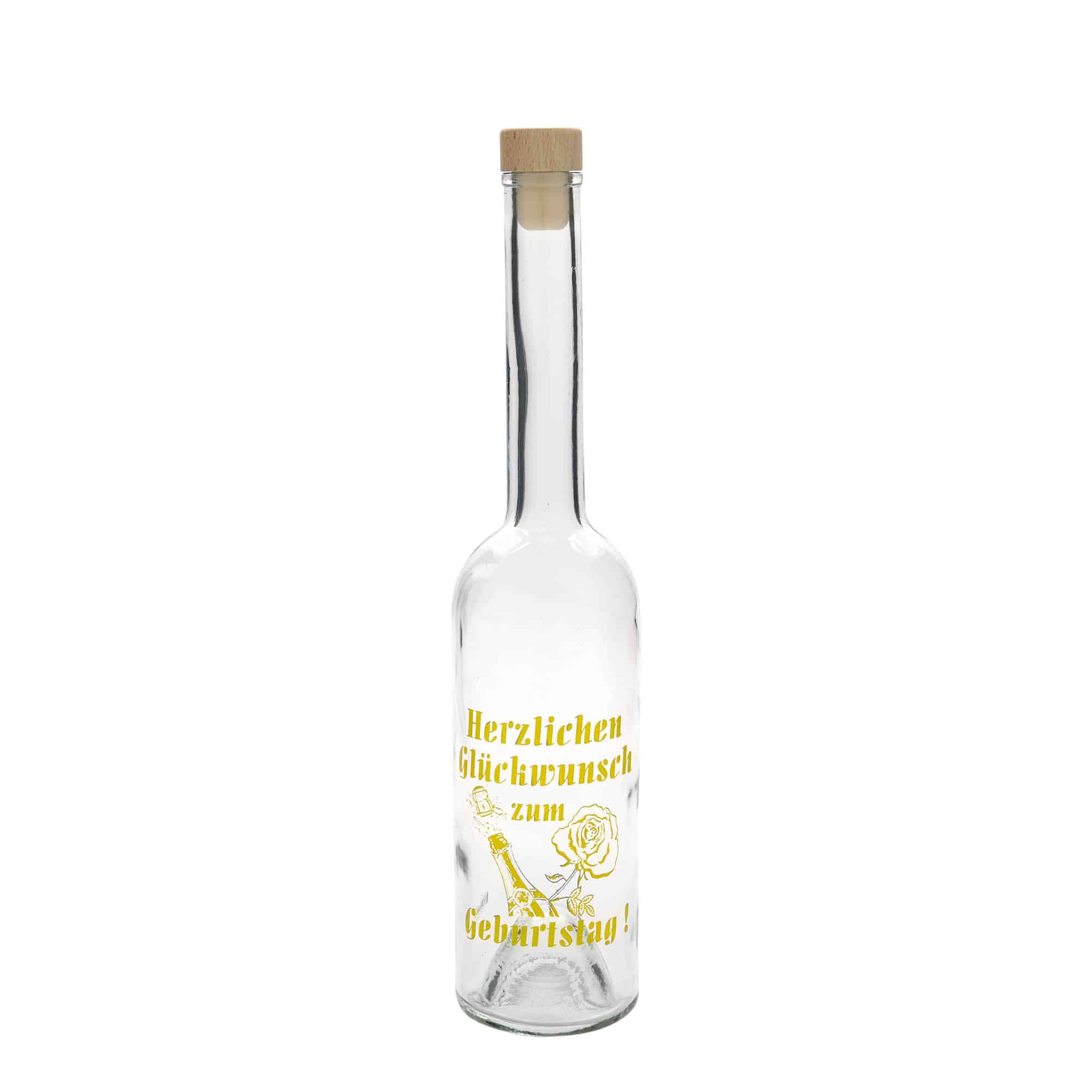 500 ml skleněná láhev Maximo potisk „Karneval“, hrdlo: korek