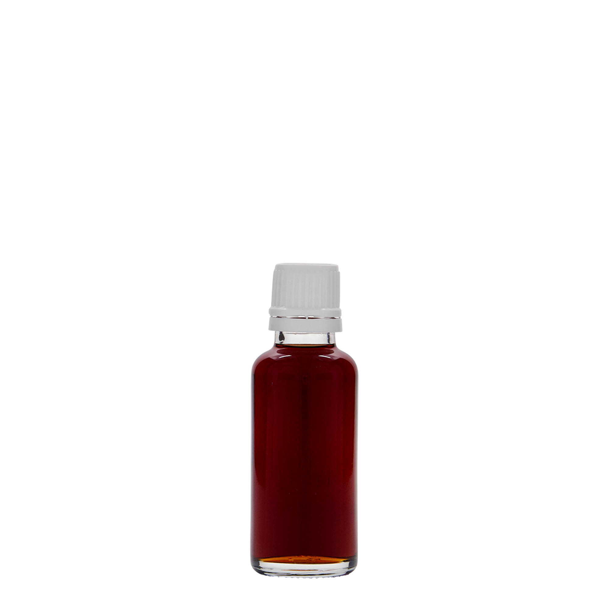 30 ml lékovka, sklo, hrdlo: DIN 18