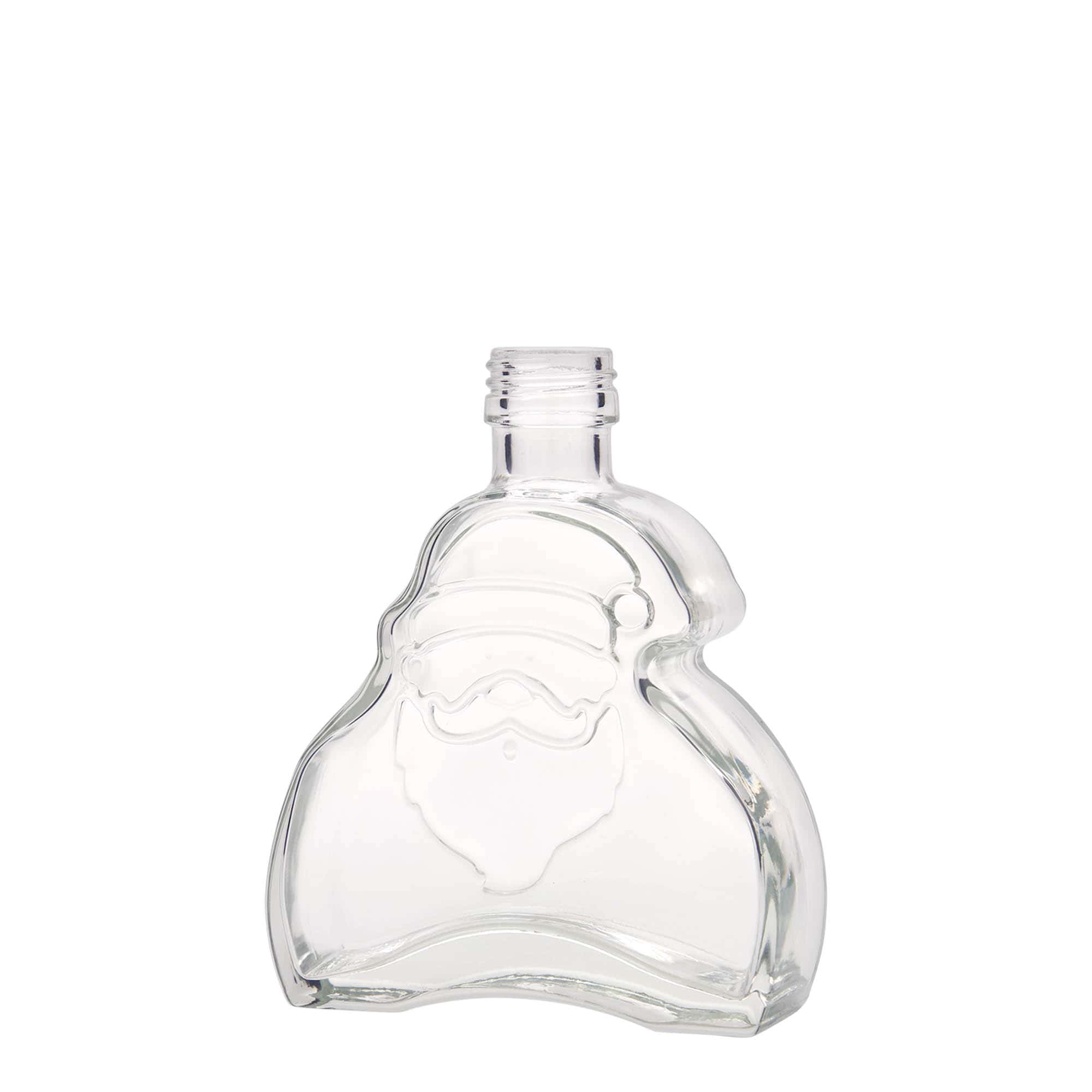200 ml skleněná láhev „Santa Claus“, hrdlo: PP 28