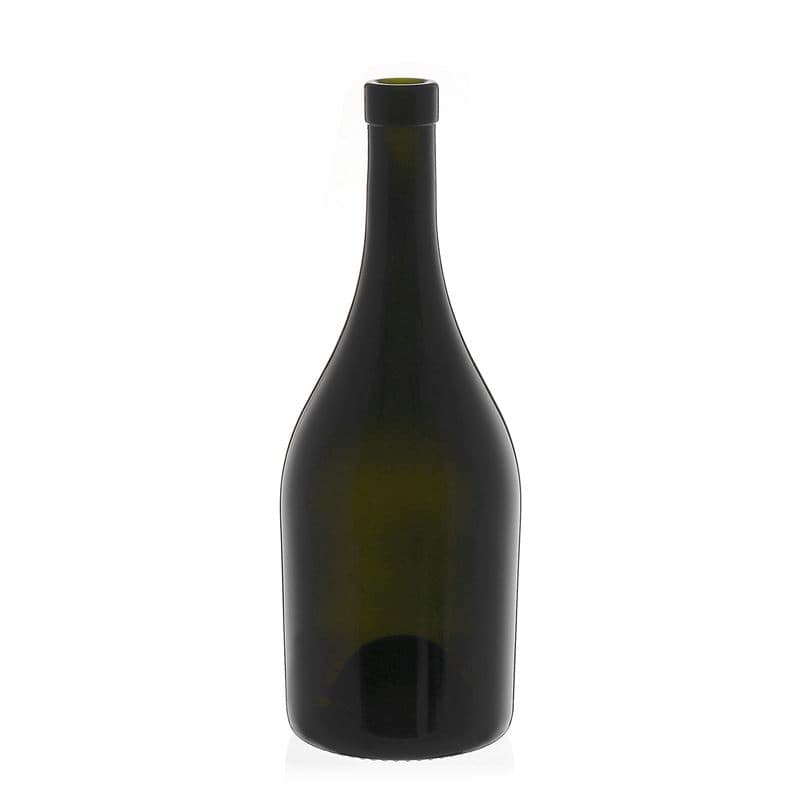 Lahev na víno 750 ml 'Exclusive', starožitná zelená, uzávěr: korek