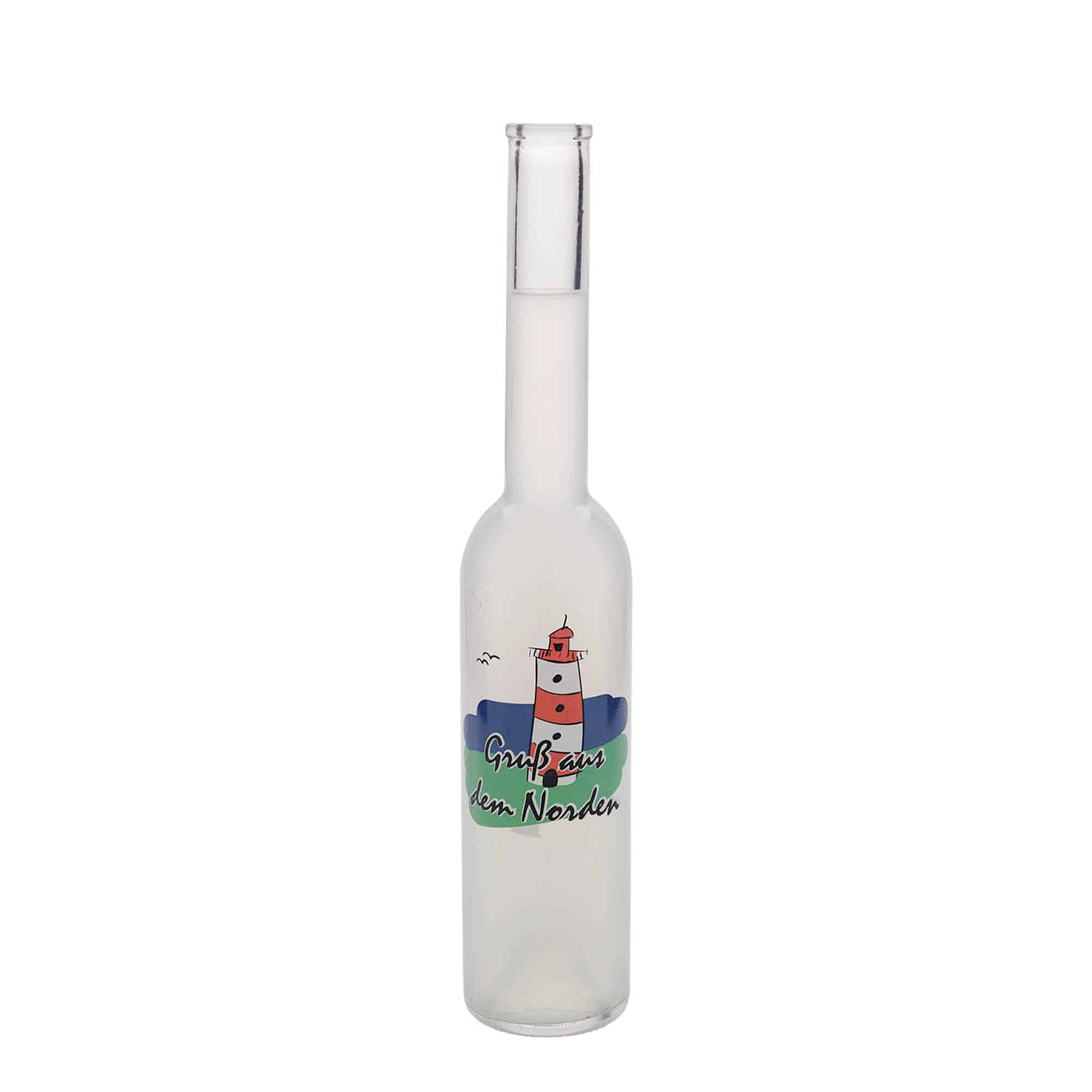 Skleněná lahev 350 ml 'Opera', motiv: Sever, uzávěr: korek