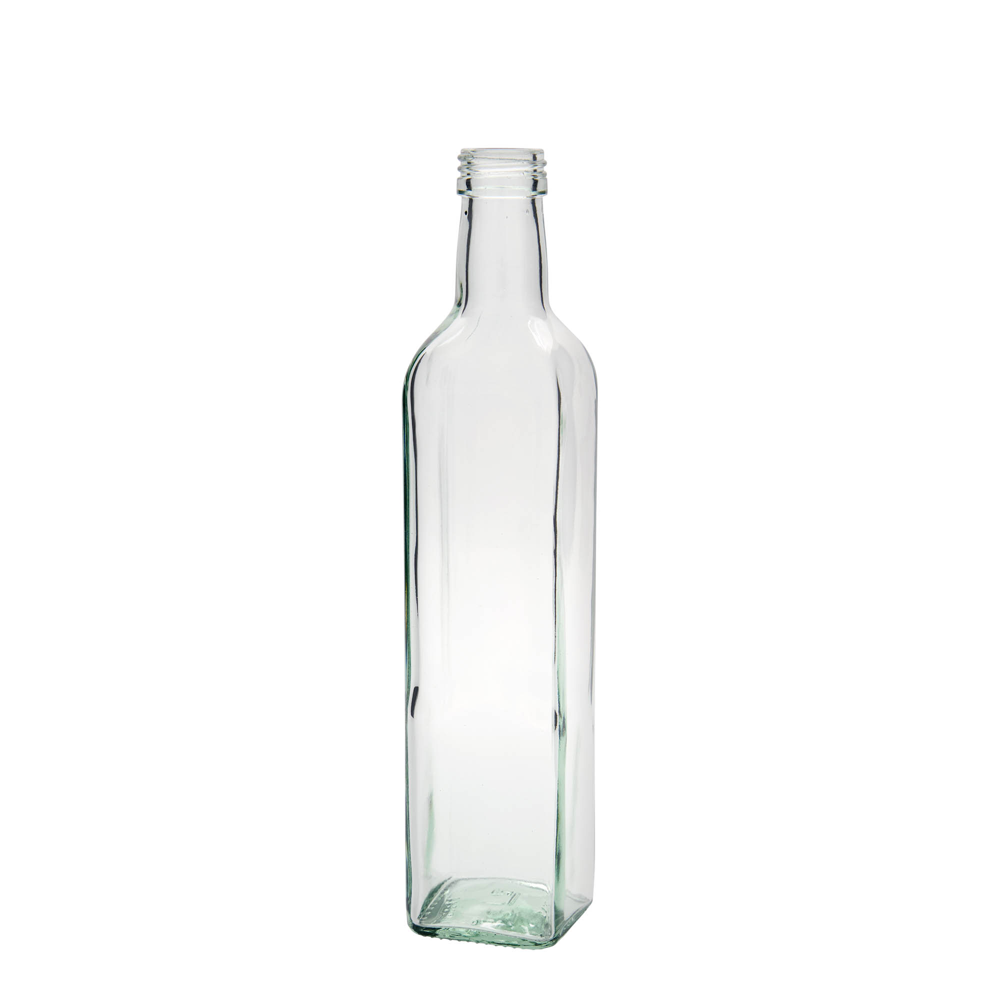 500 ml skleněná láhev 'Marasca', čtvercová, hrdlo: PP 31,5