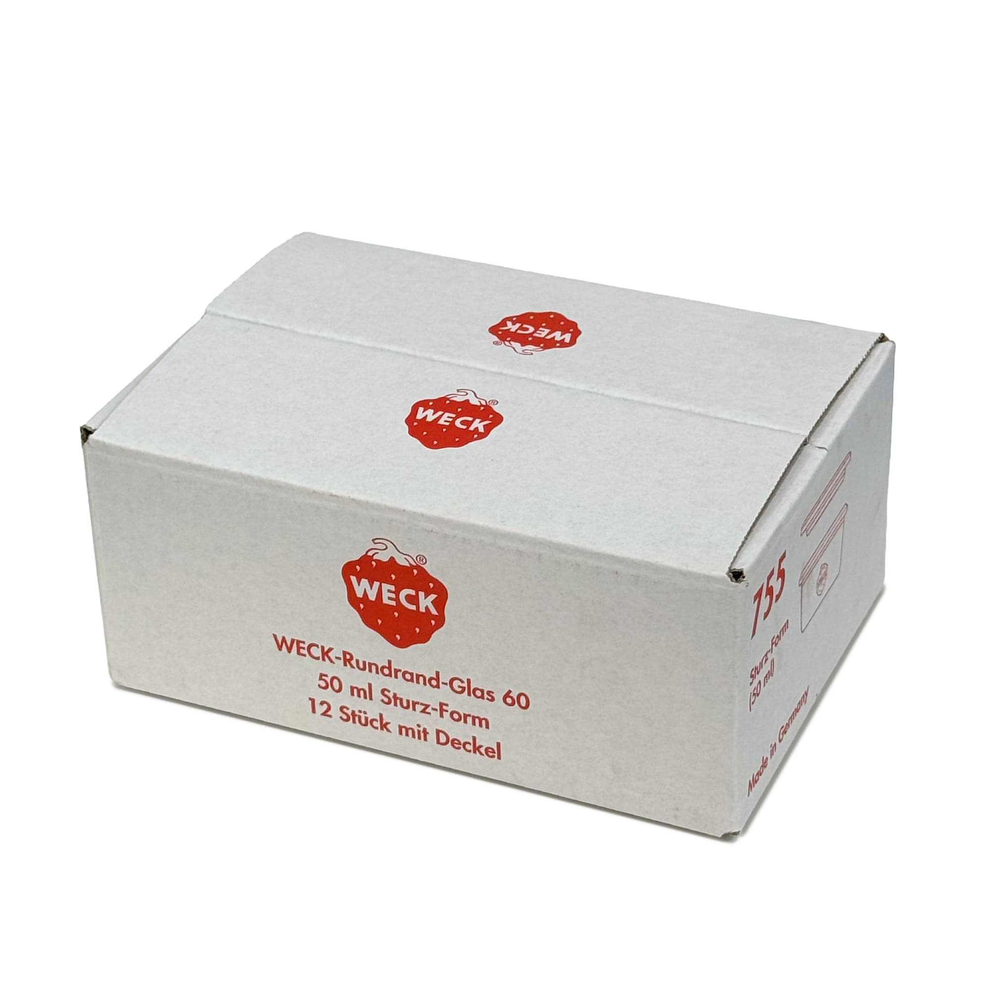 12x 50 ml WECK zavařovací sklenice se skleněným víčkem RR 60