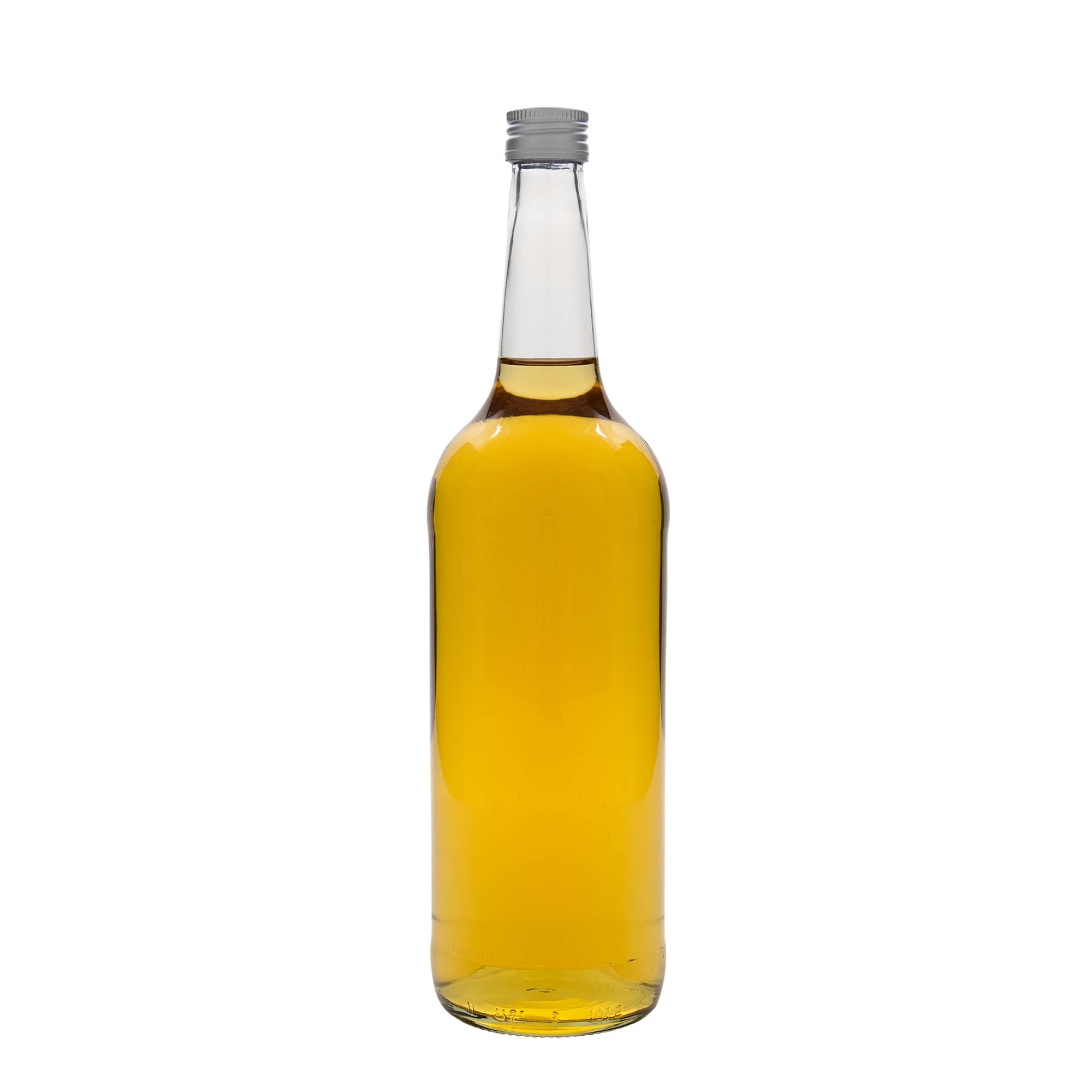 1.000 ml skleněná láhev s přímým hrdlem, hrdlo: PP 28
