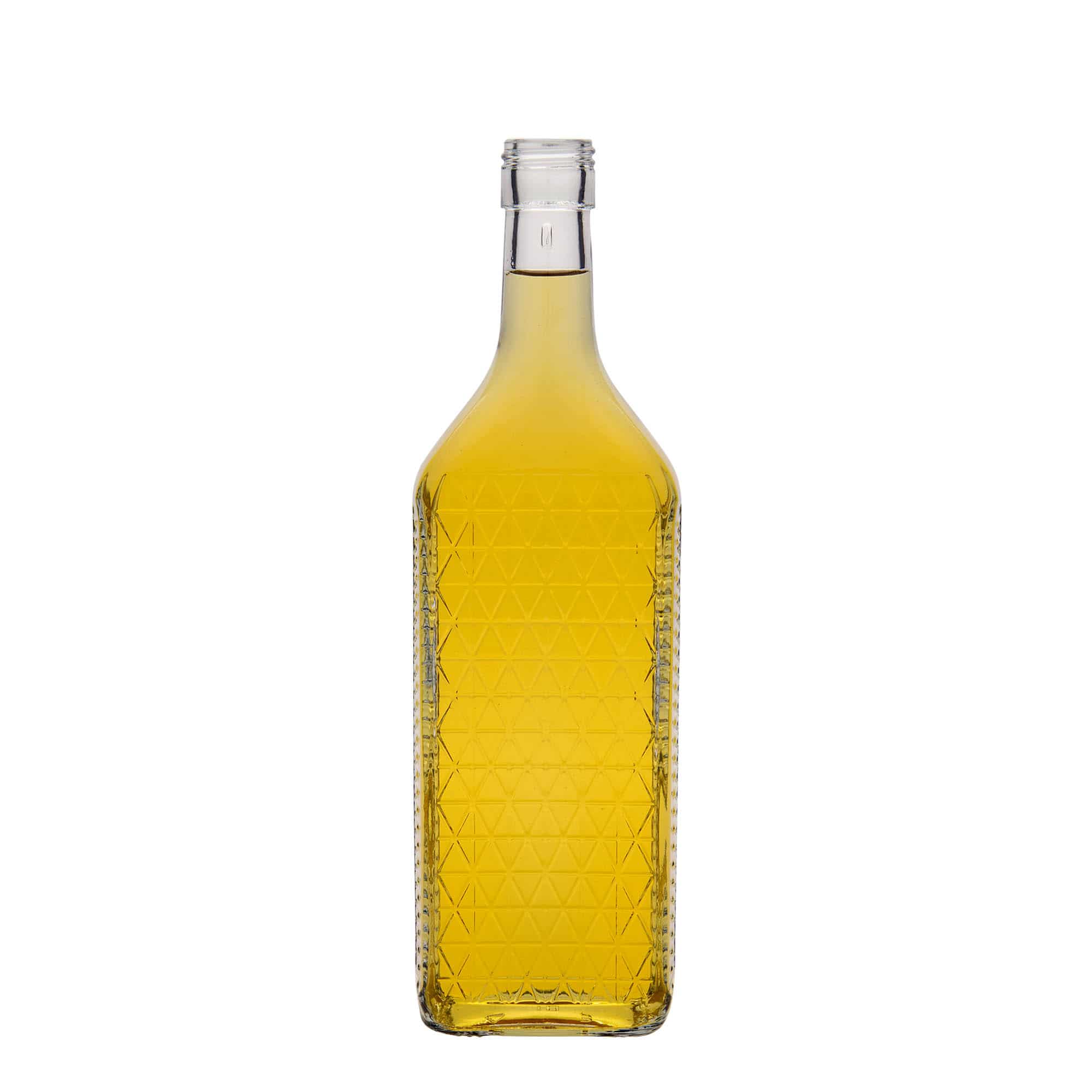 Skleněná lahev 700 ml 'Caruso', hranatá, uzávěr: PP 31,5