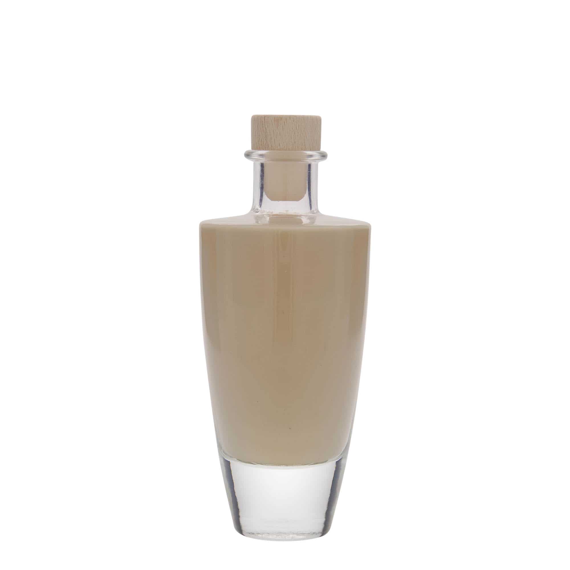 Skleněná lahev 200 ml 'Vanessa', oválná, uzávěr: korek