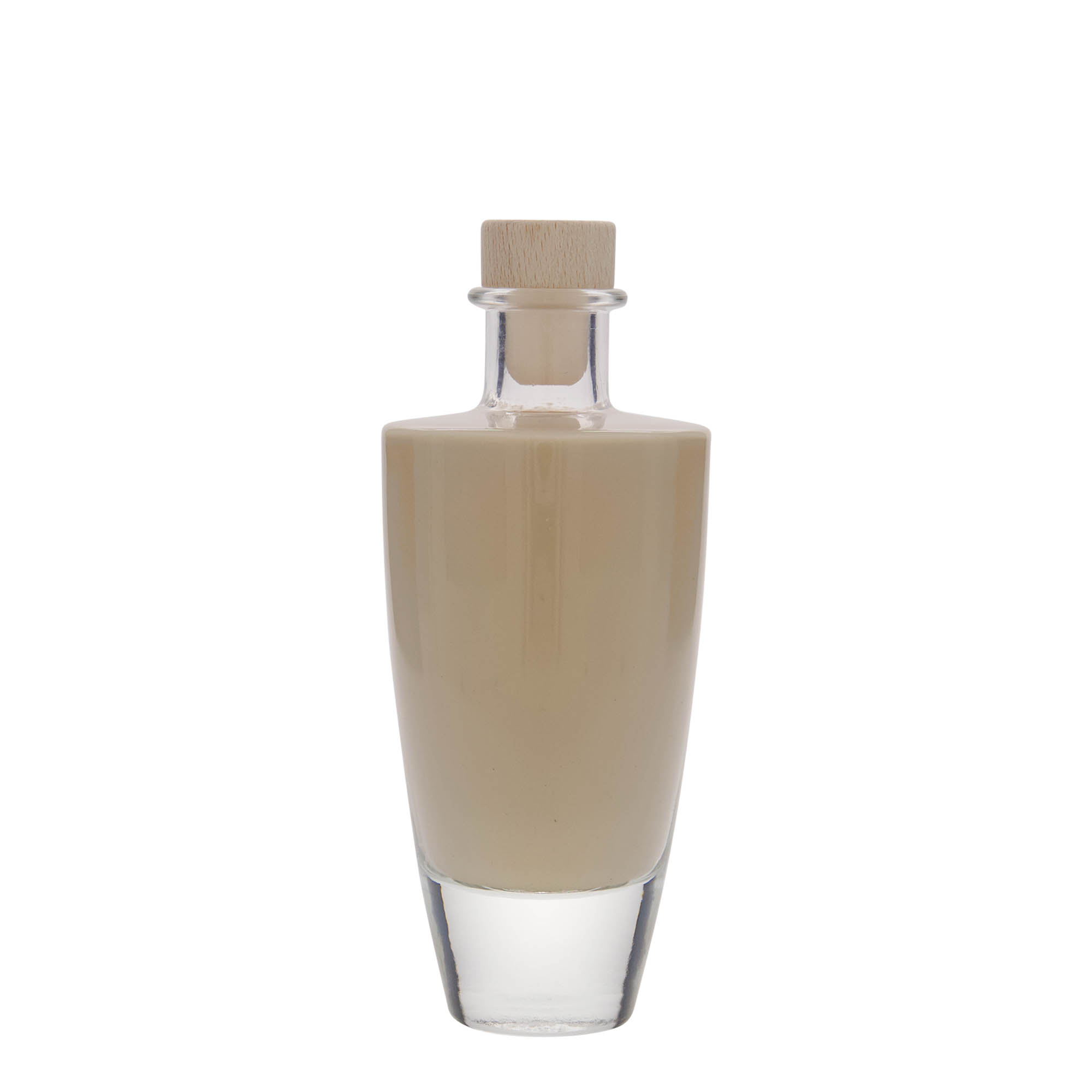 200 ml skleněná láhev „Vanessa“, oválná, hrdlo: korek