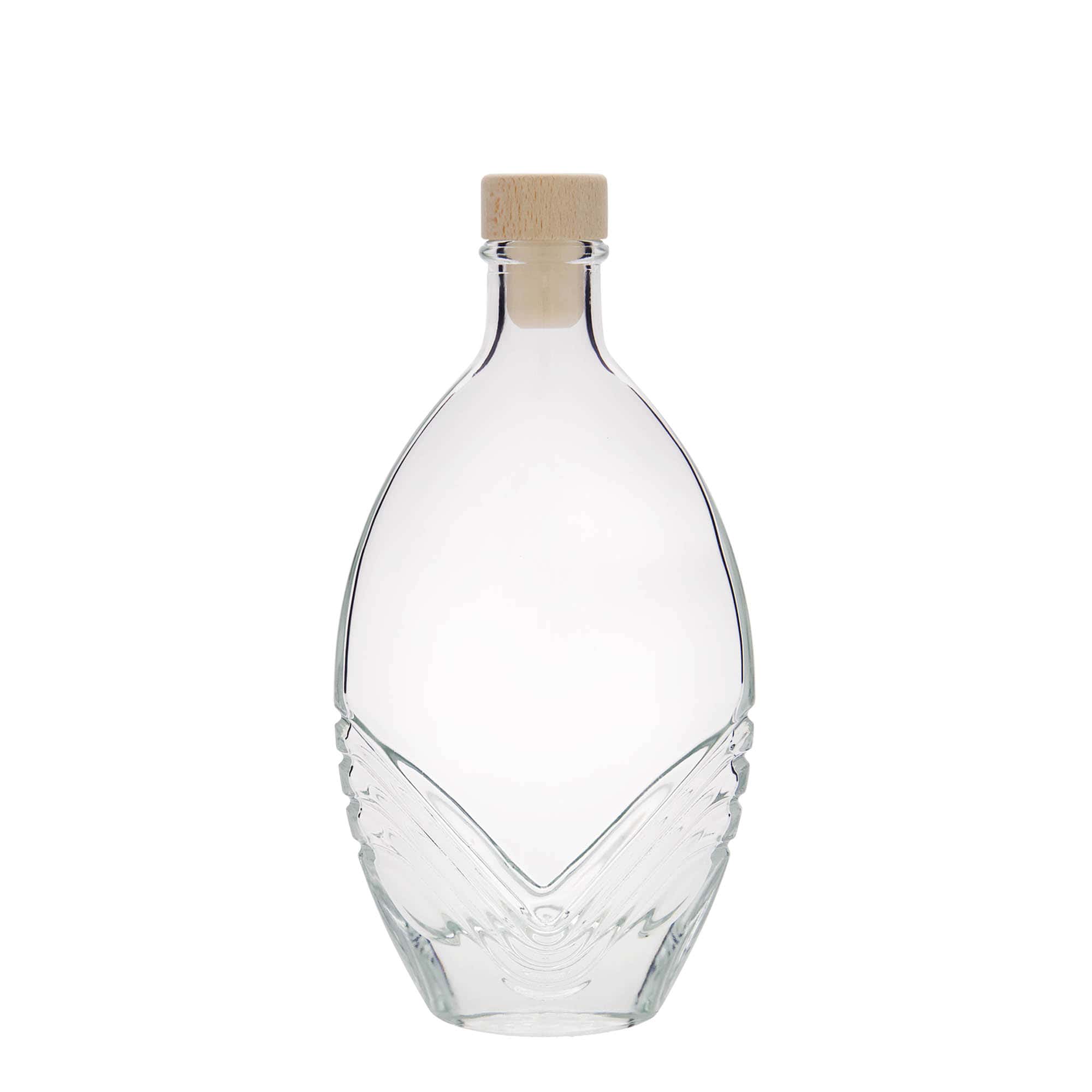 Skleněná lahev 200 ml 'Florence', oválná, uzávěr: korek