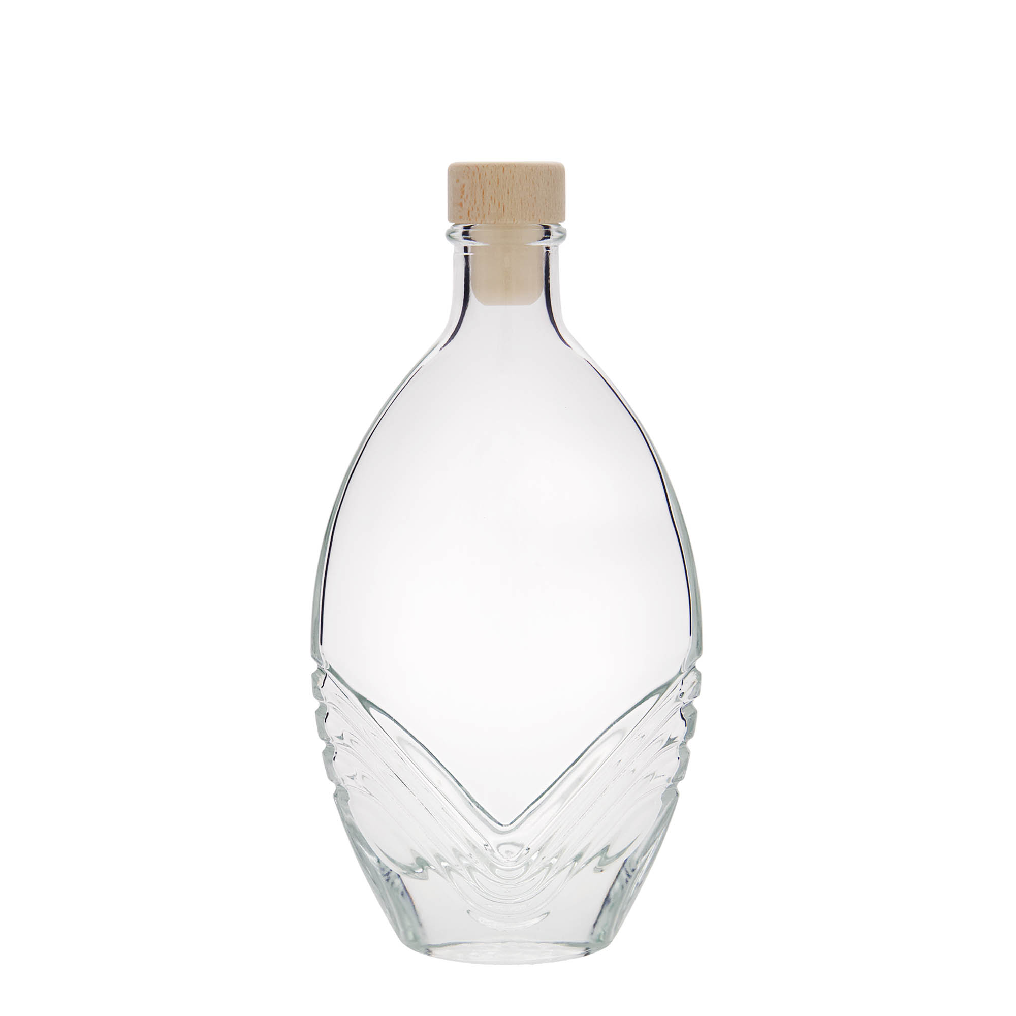200 ml skleněná láhev 'Florence', oválná, hrdlo: korek