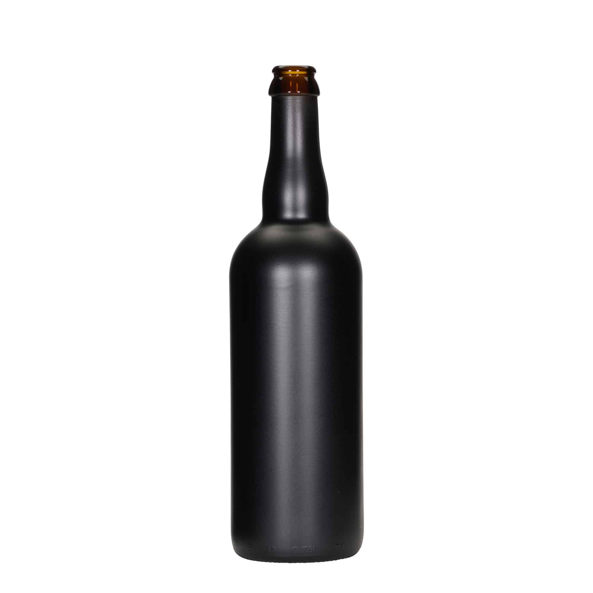 750 ml pivní láhev Belgie, sklo, černá, hrdlo: korunkový uzávěr 750 ml pivní láhev Belgie, sklo, černá, hrdlo: korunkový uzávěr