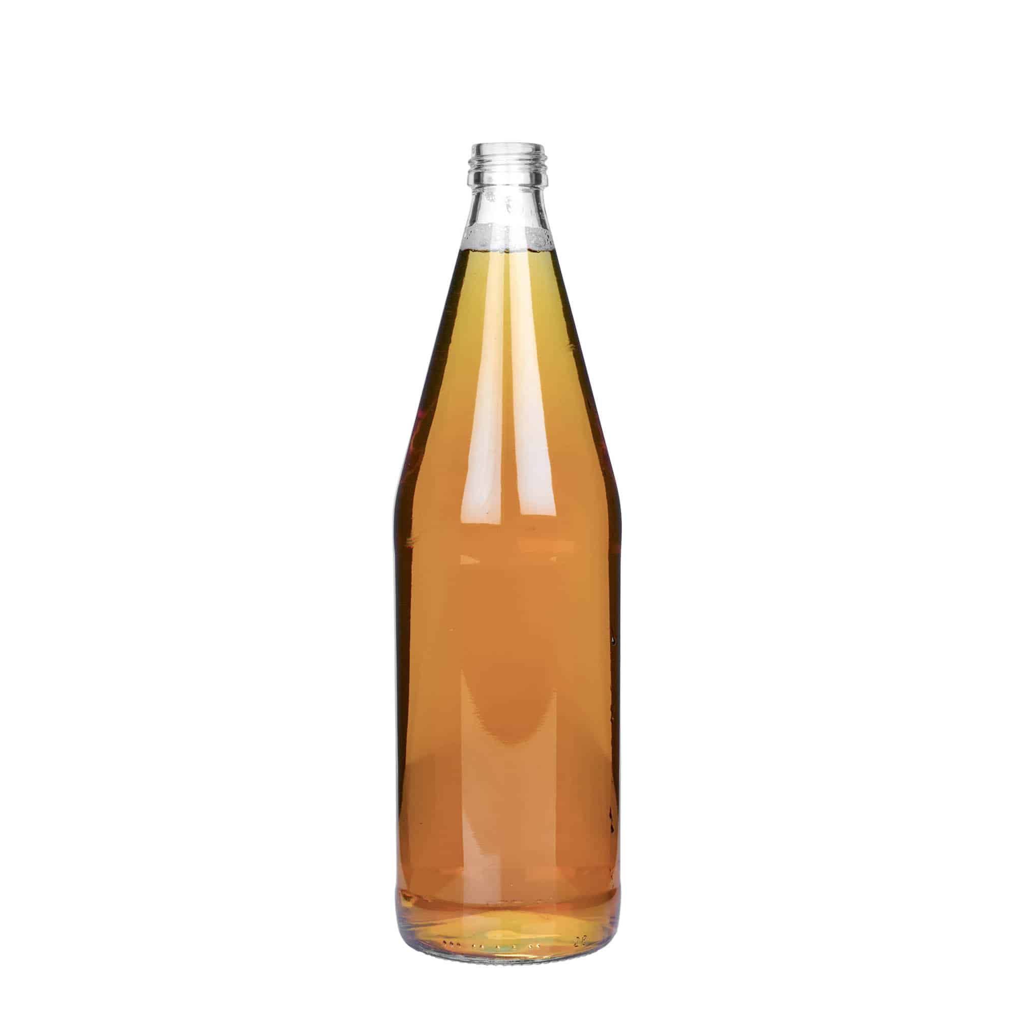 750 ml univerzální láhev tvaru mrkve, sklo, hrdlo: PP 28