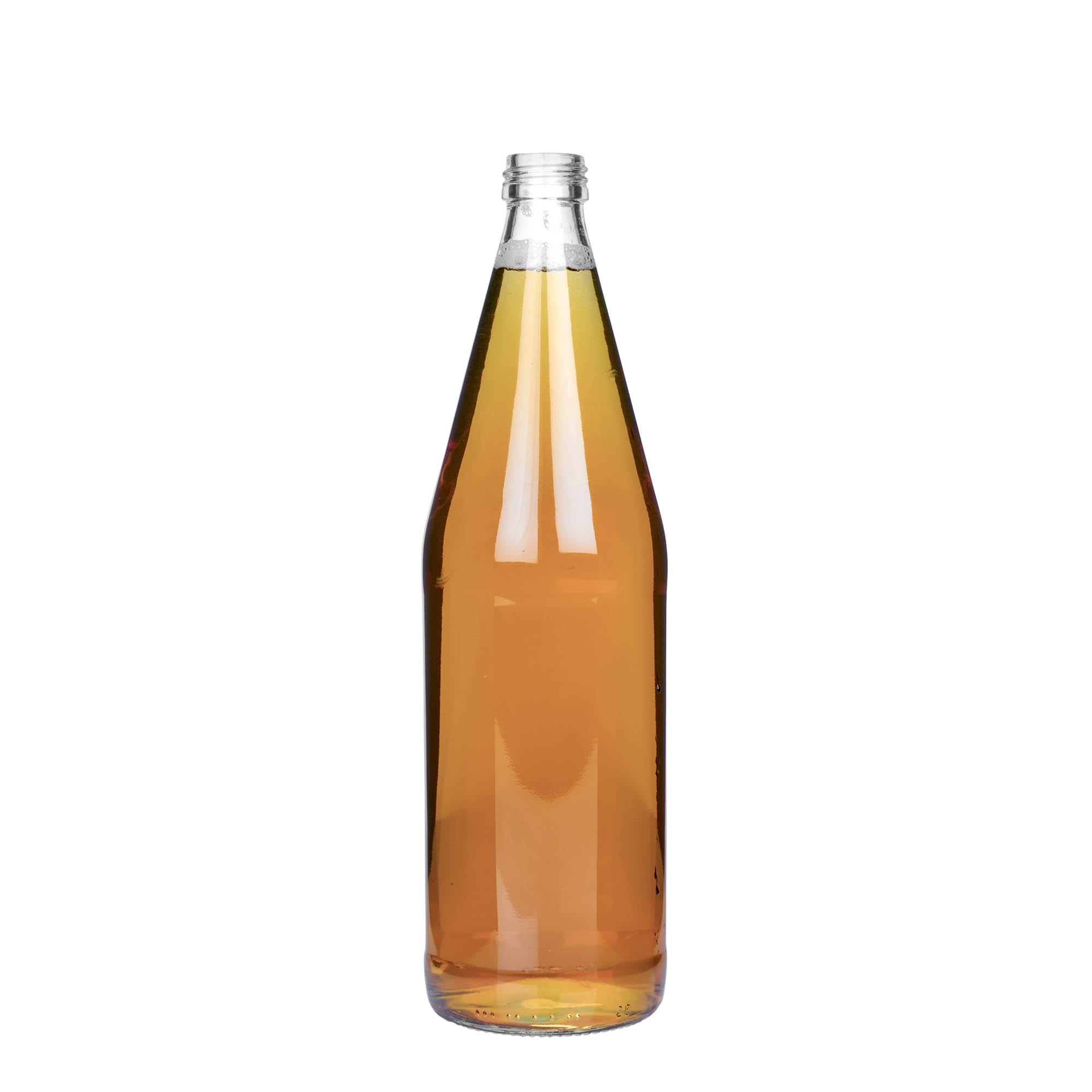 750 ml univerzální láhev tvaru mrkve, sklo, hrdlo: PP 28