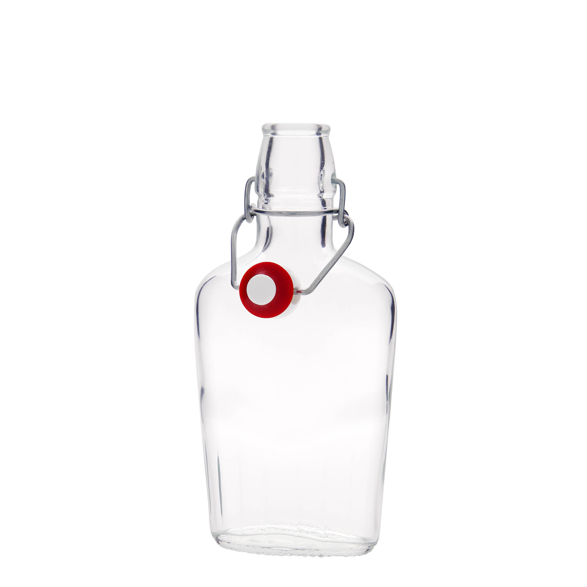 250 ml skleněná láhev 'Fiaschetta', oválná, hrdlo: uzávěr s pákou 250 ml skleněná láhev 'Fiaschetta', oválná, hrdlo: uzávěr s pákou