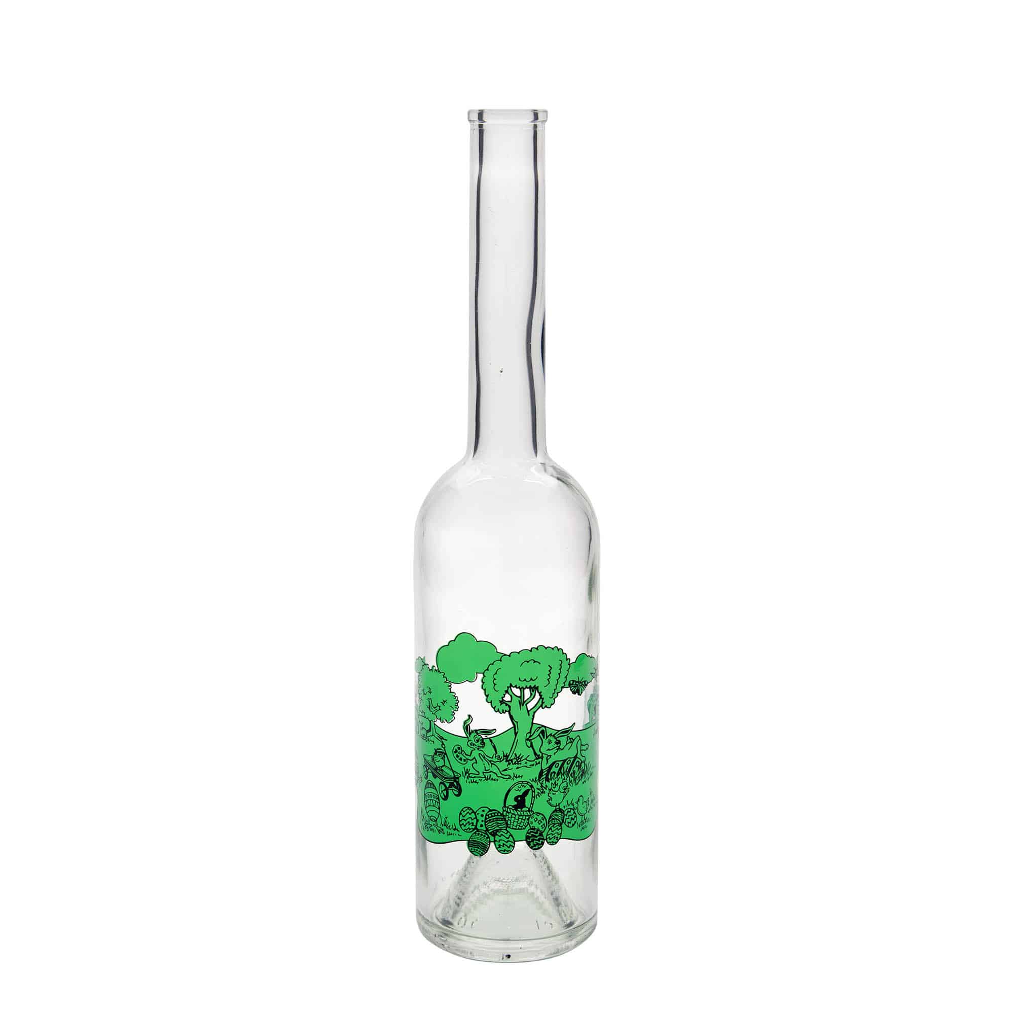 Skleněná lahev 500 ml 'Opera', motiv: Veselé Velikonoce, uzávěr: korek Skleněná lahev 500 ml 'Opera', motiv: Veselé Velikonoce, uzávěr: korek