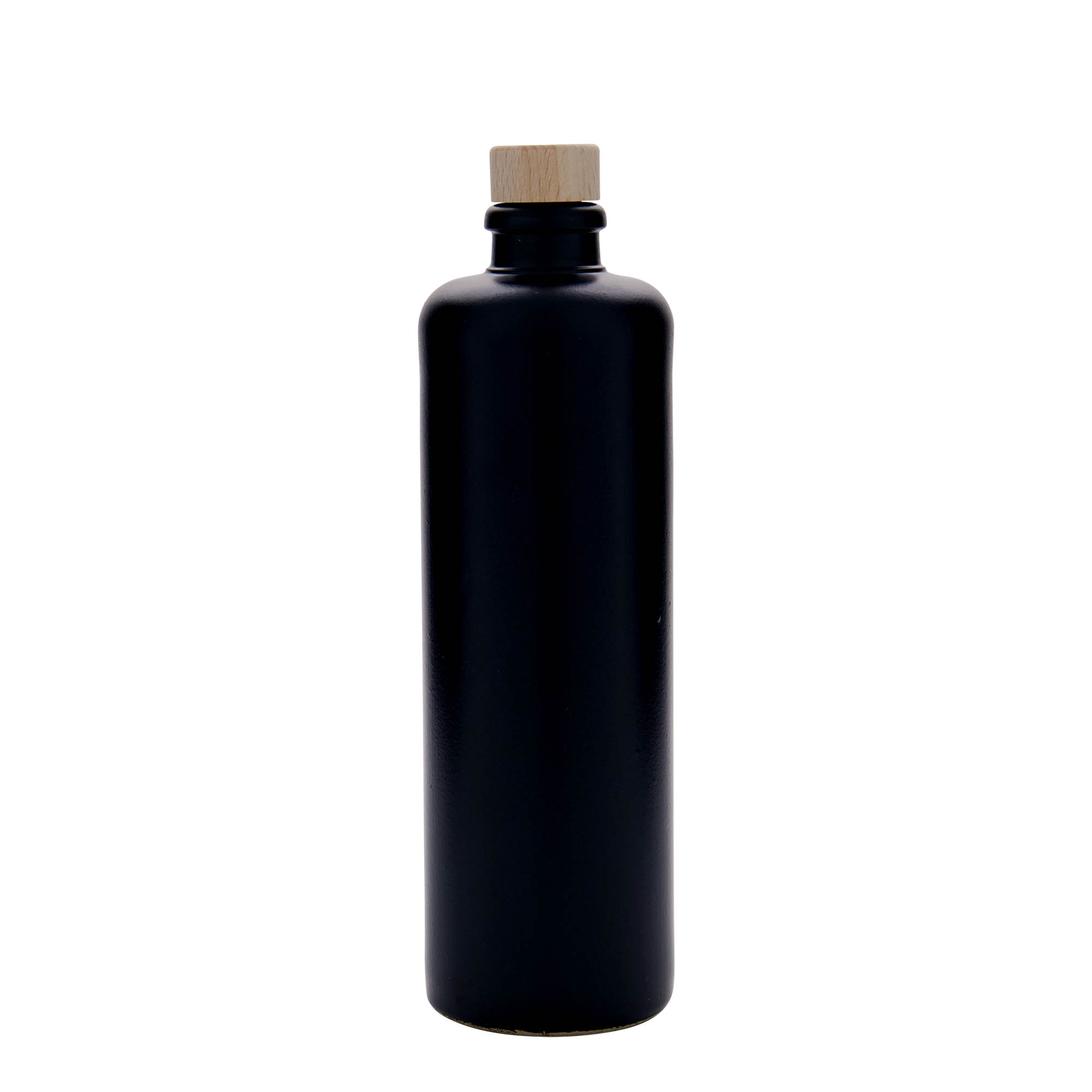 500 ml džbán, kamenina, černý, hrdlo: korek