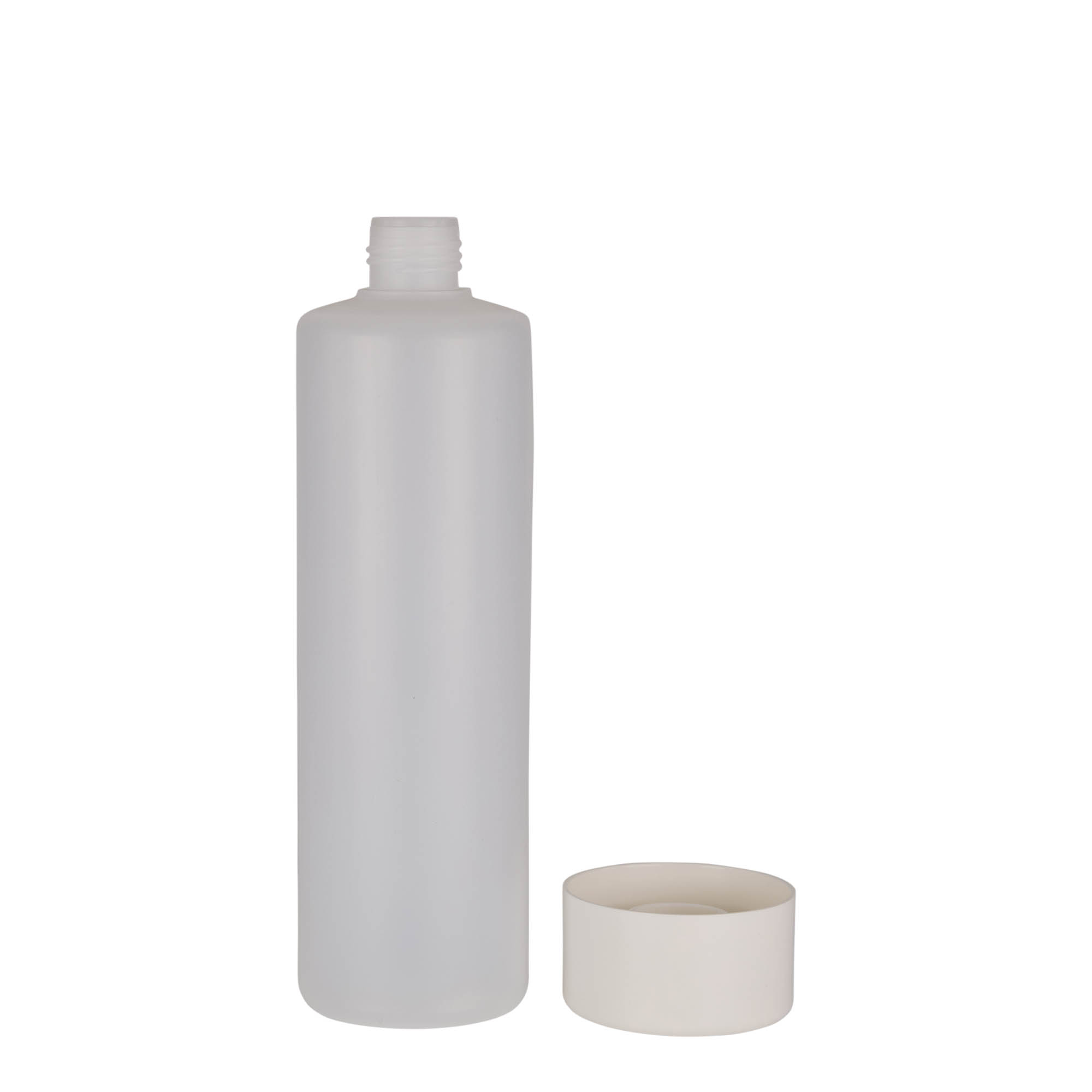 500 ml kulatá láhev, plast PE, přírodní, hrdlo: šroubovací uzávěr 500 ml kulatá láhev, plast PE, přírodní, hrdlo: šroubovací uzávěr