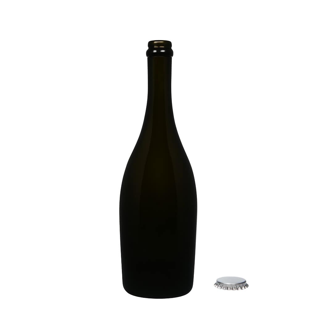 750 ml lahev sektu 'Carmen', sklo, antikně zelená, hrdlo: korunkový uzávěr
