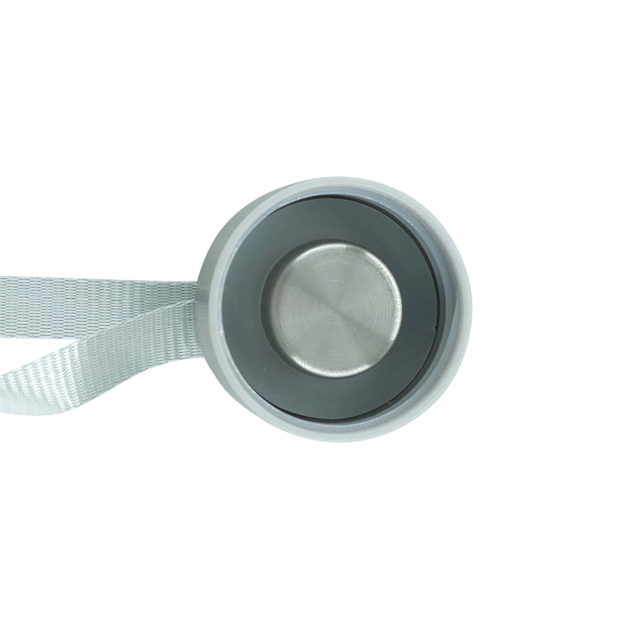 Šroubovací víčko 'Perseus' s páskem, kov, stříbrné Šroubovací víčko 'Perseus' s páskem, kov, stříbrné