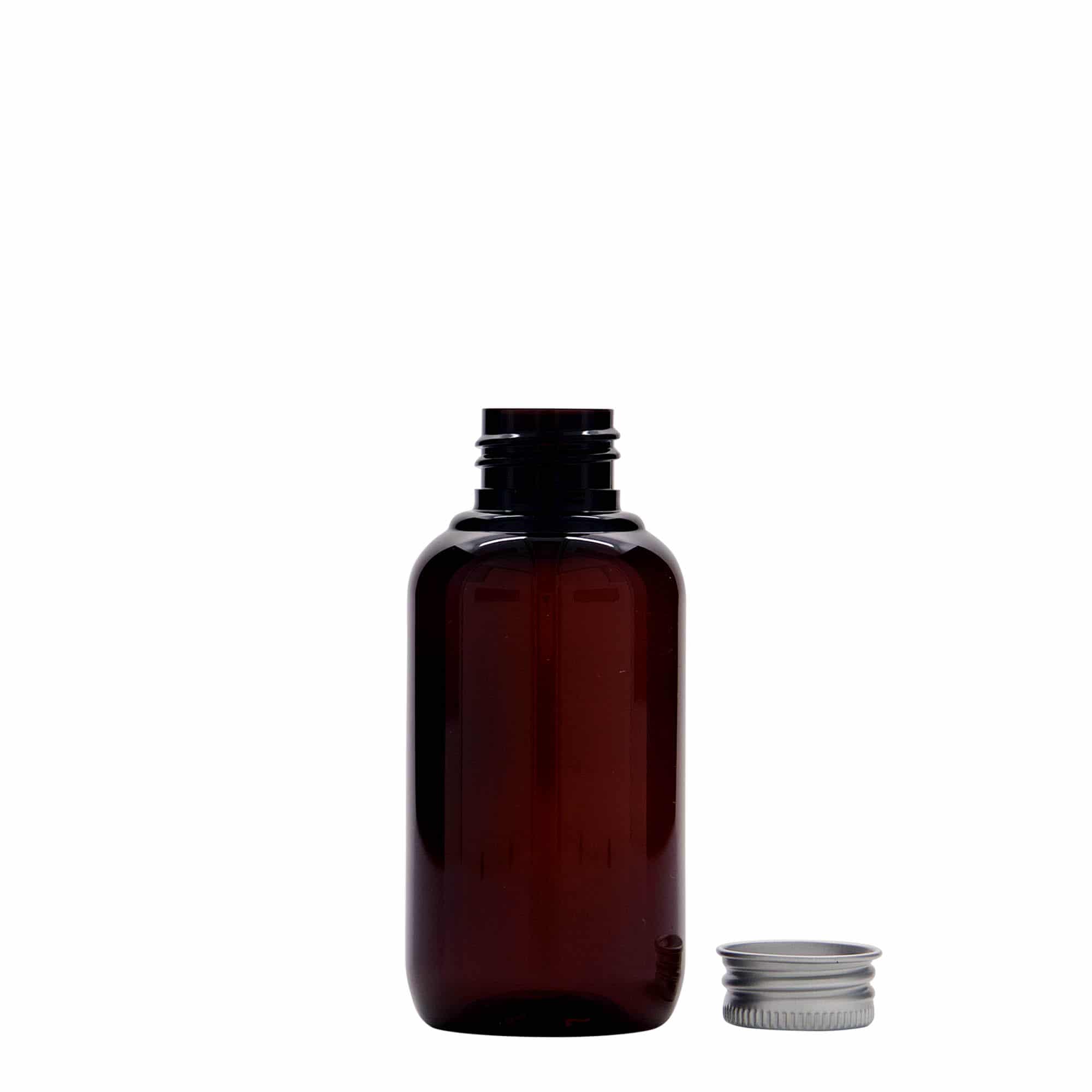 Recyklovaná plastová lahev 100 ml 'Victor's Best', PCR, hnědá, ústí: 24/410