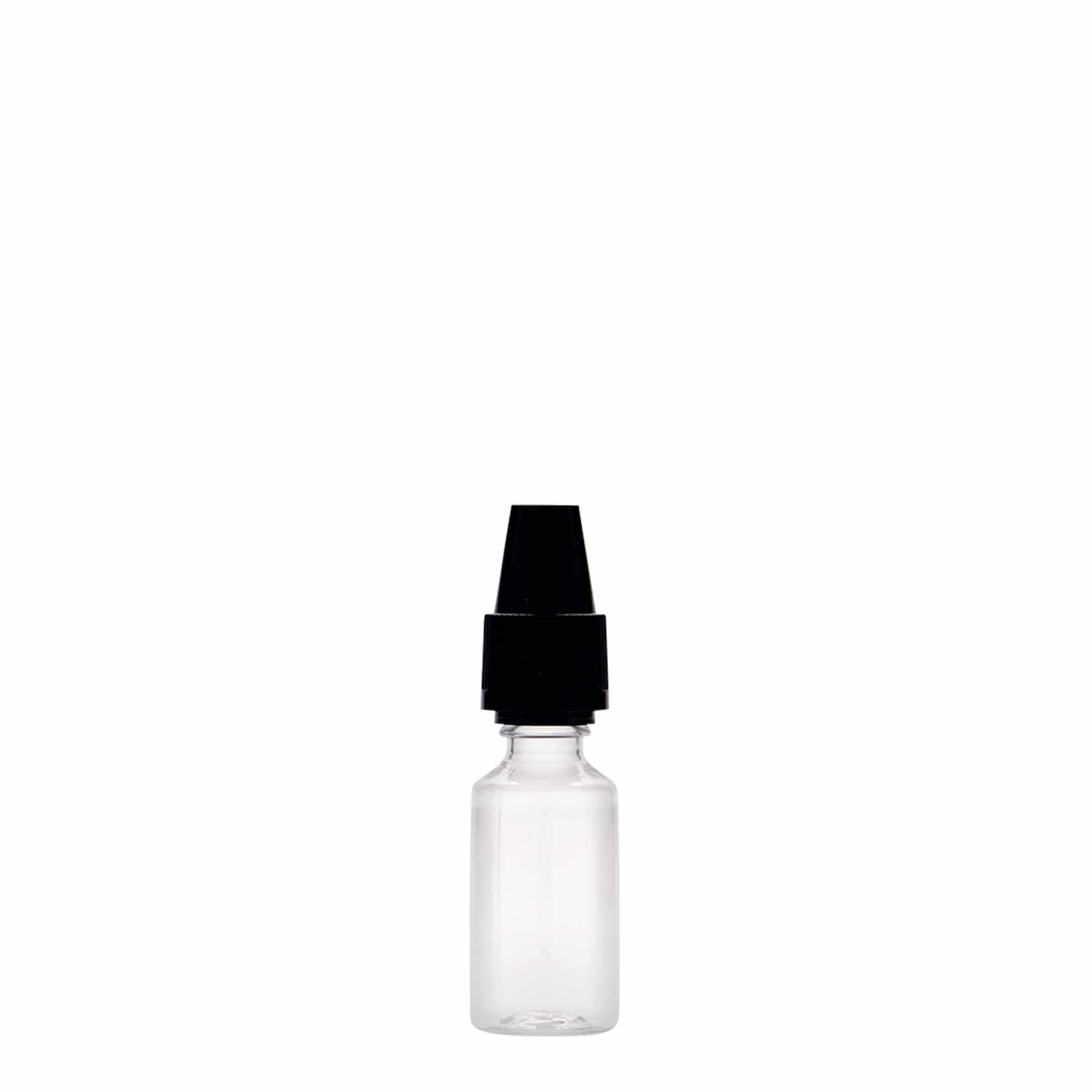 10 ml PET láhev „E-Liquid“ s pojistkou kvality a proti dětem, plast, hrdlo: šroubovací uzávěr