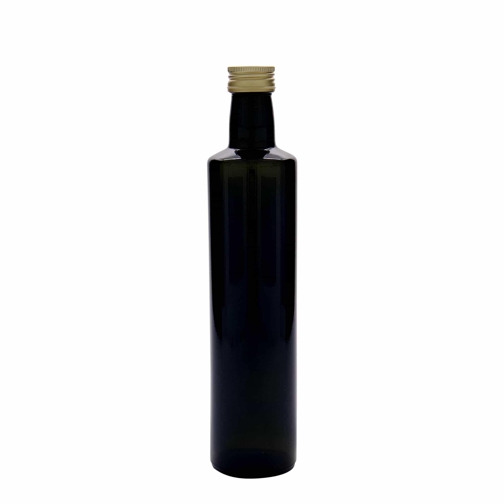 500 ml skleněná láhev „Dorica“, antik zelená, hrdlo: PP 31,5