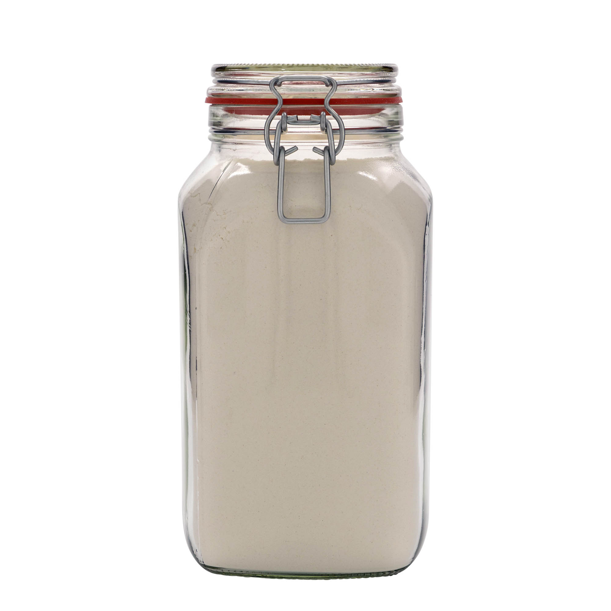 2.590 ml drátové zavařovací sklenice #, čtvercová, hrdlo: drátové zavírání