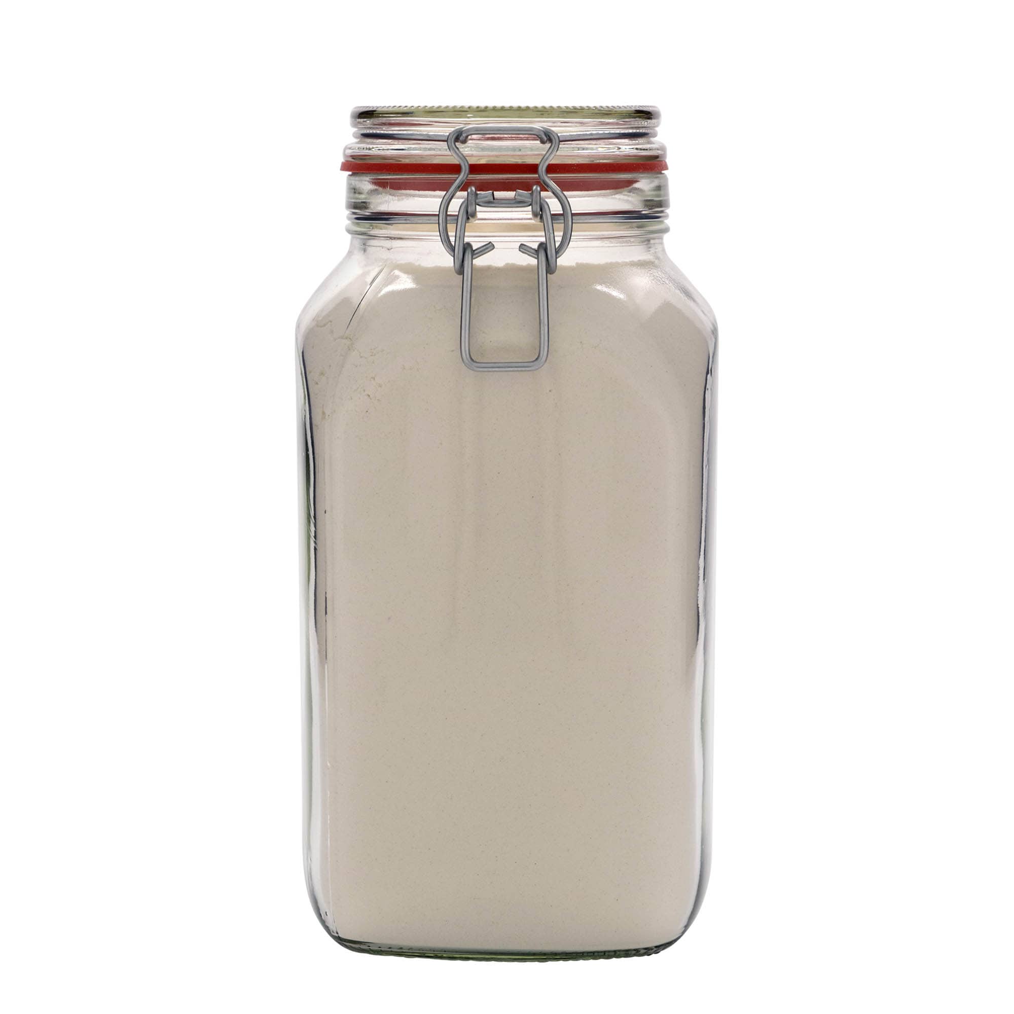 2.590 ml drátové zavařovací sklenice, čtvercová, hrdlo: drátové zavírání
