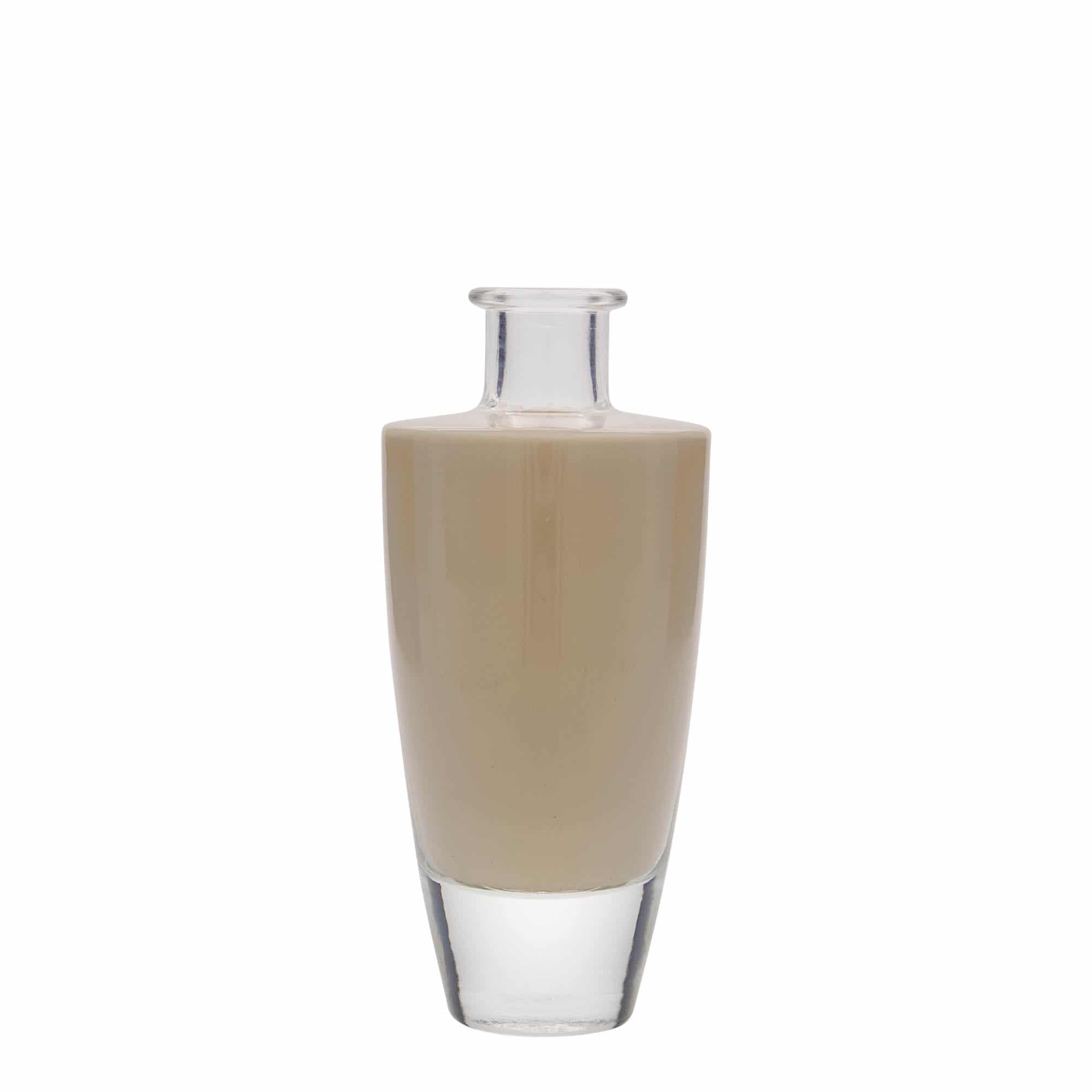 Skleněná lahev 200 ml 'Vanessa', oválná, uzávěr: korek