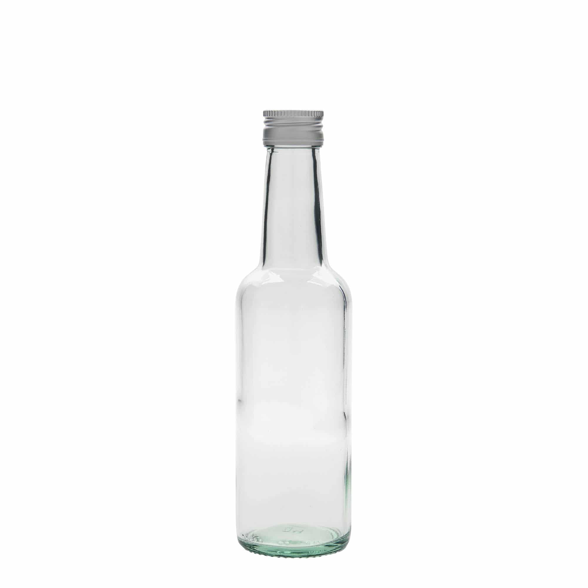 250 ml skleněná láhev s přímým hrdlem, otvor: PP 28
