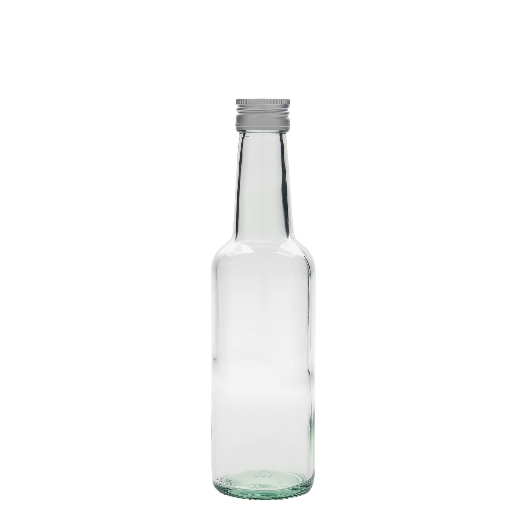 250 ml skleněná láhev s přímým hrdlem, otvor: PP 28