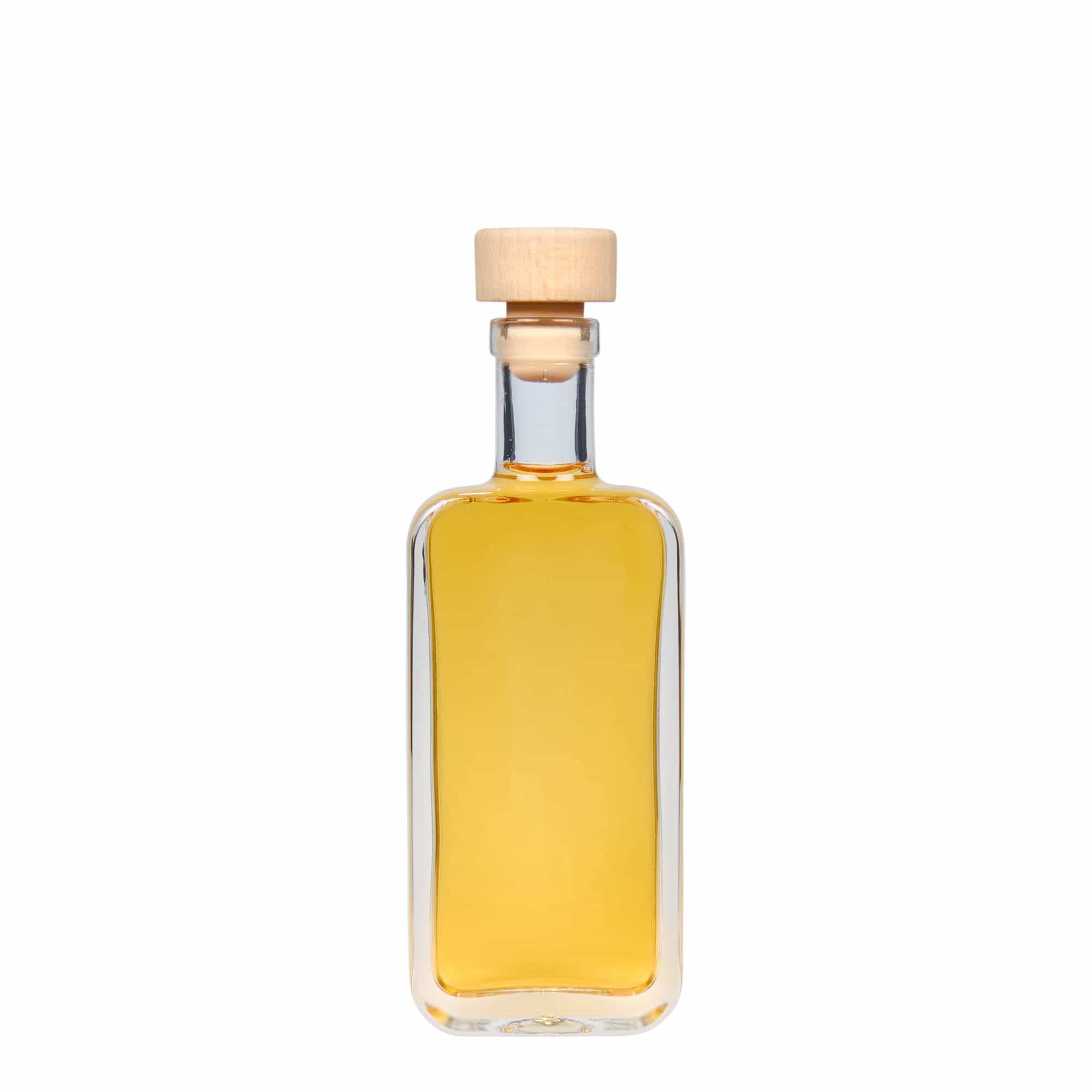 Skleněná lahev 100 ml 'Nice', hranatá, uzávěr: korek