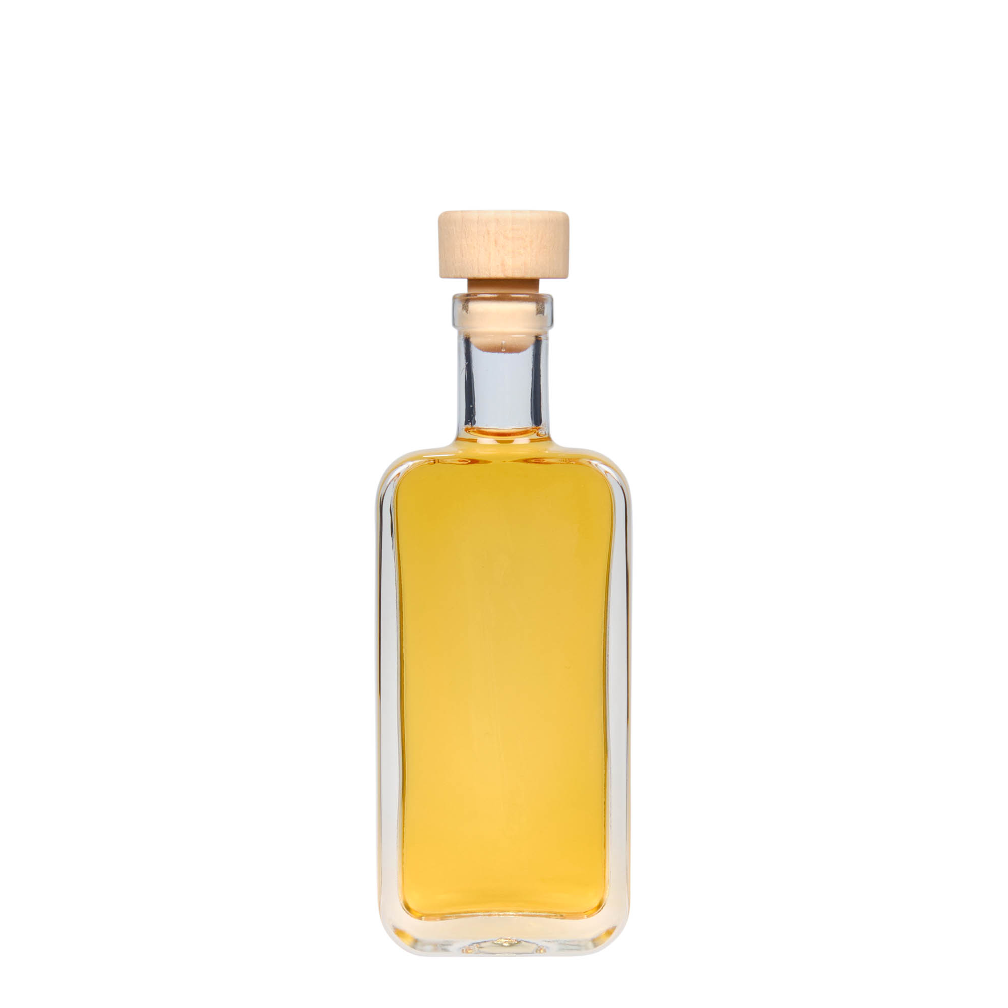 100 ml skleněná lahvička 'Nice', obdélníková, hrdlo: korek