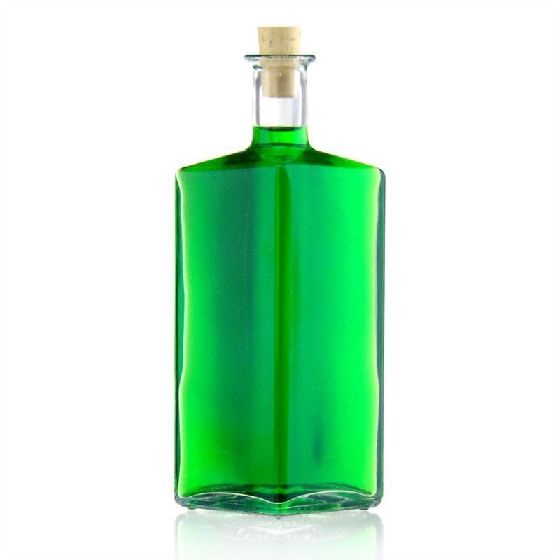 500 ml skleněná láhev 'Riva', kosočtverečná, hrdlo: korek