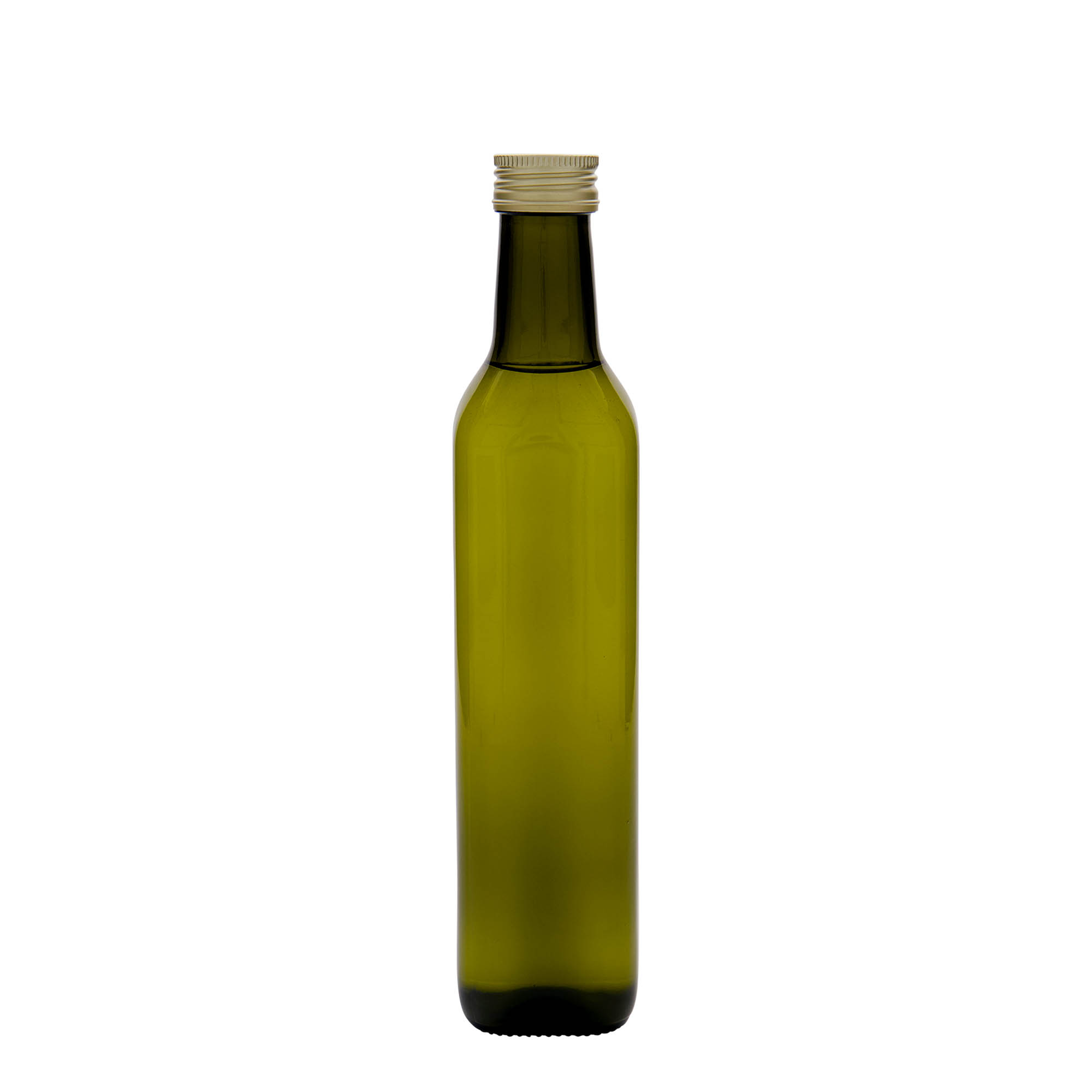 500 ml skleněná láhev 'Marasca', čtvercová, antik zelená, hrdlo: PP 31,5 500 ml skleněná láhev 'Marasca', čtvercová, antik zelená, hrdlo: PP 31,5