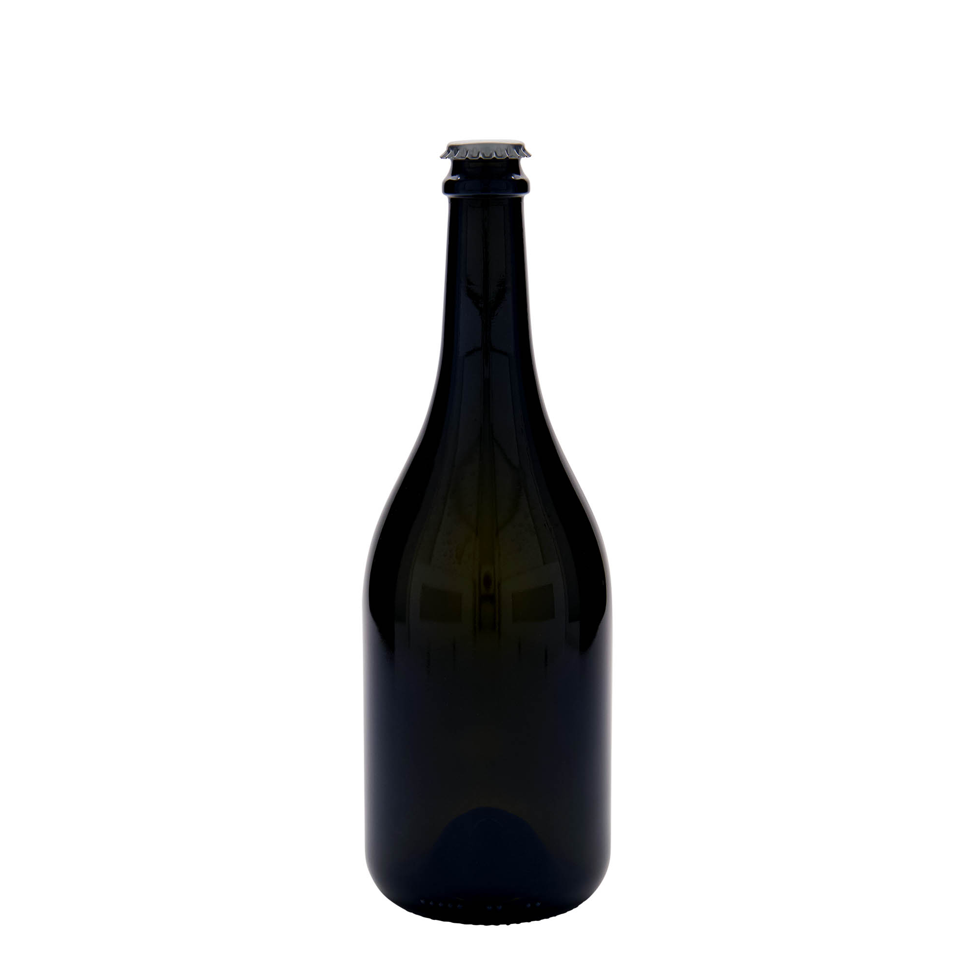 750 ml pivní láhev 'Horta', sklo, antik zelená, hrdlo: korunkový uzávěr