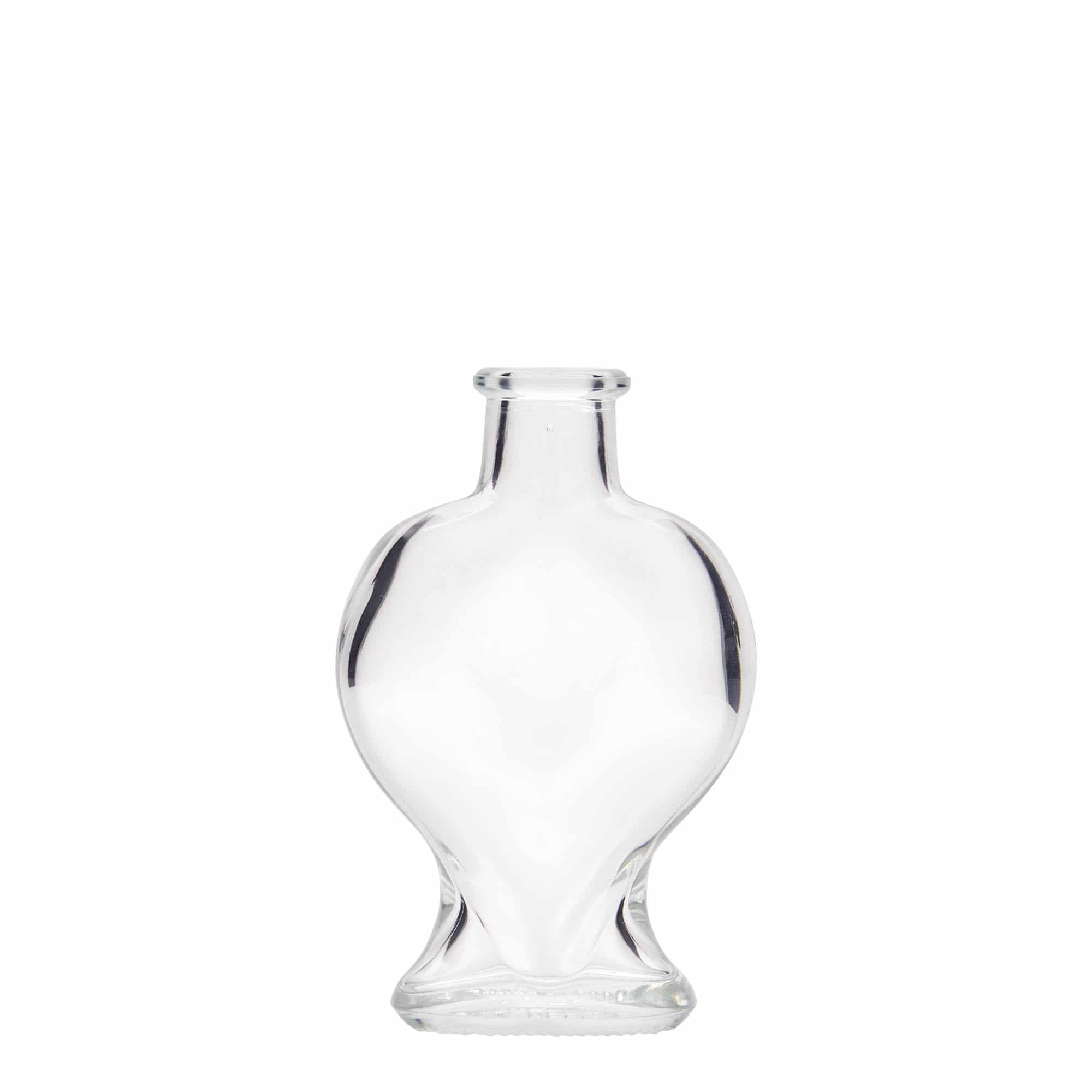 Skleněná lahev 100 ml 'Srdce', uzávěr: korek Skleněná lahev 100 ml 'Srdce', uzávěr: korek