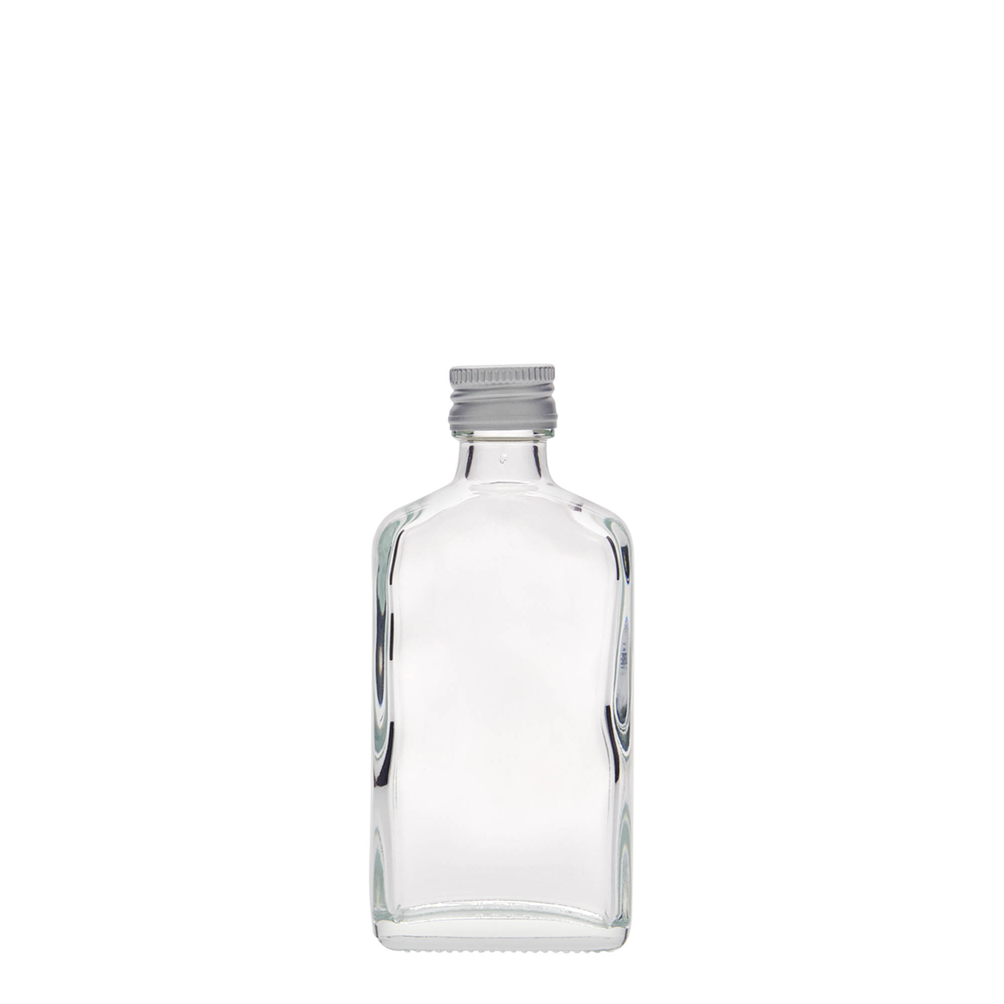 50 ml kapesní lahvička, obdélníková, sklo, hrdlo: PP 18 50 ml kapesní lahvička, obdélníková, sklo, hrdlo: PP 18
