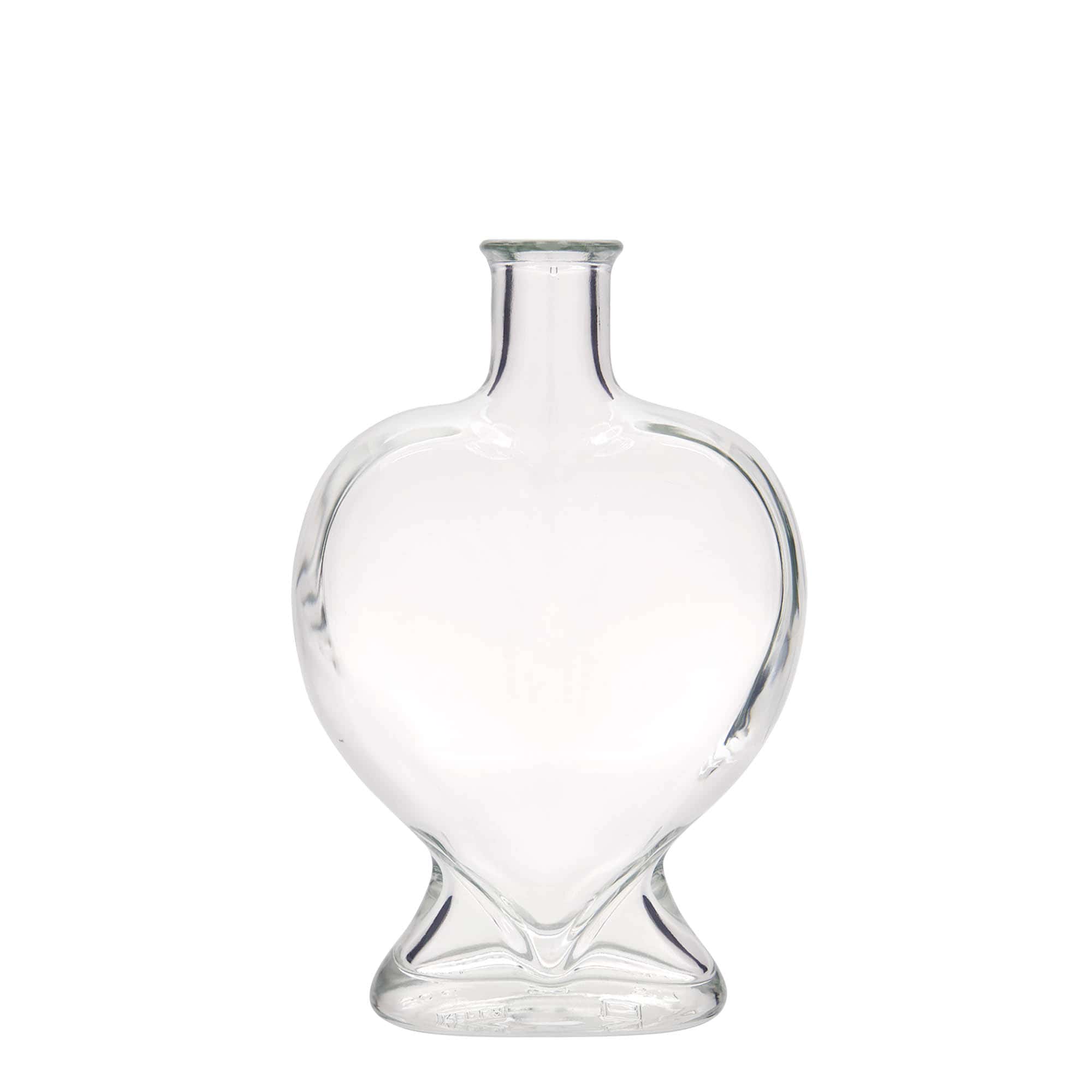 500 ml skleněná láhev 'Srdce', hrdlo: korek