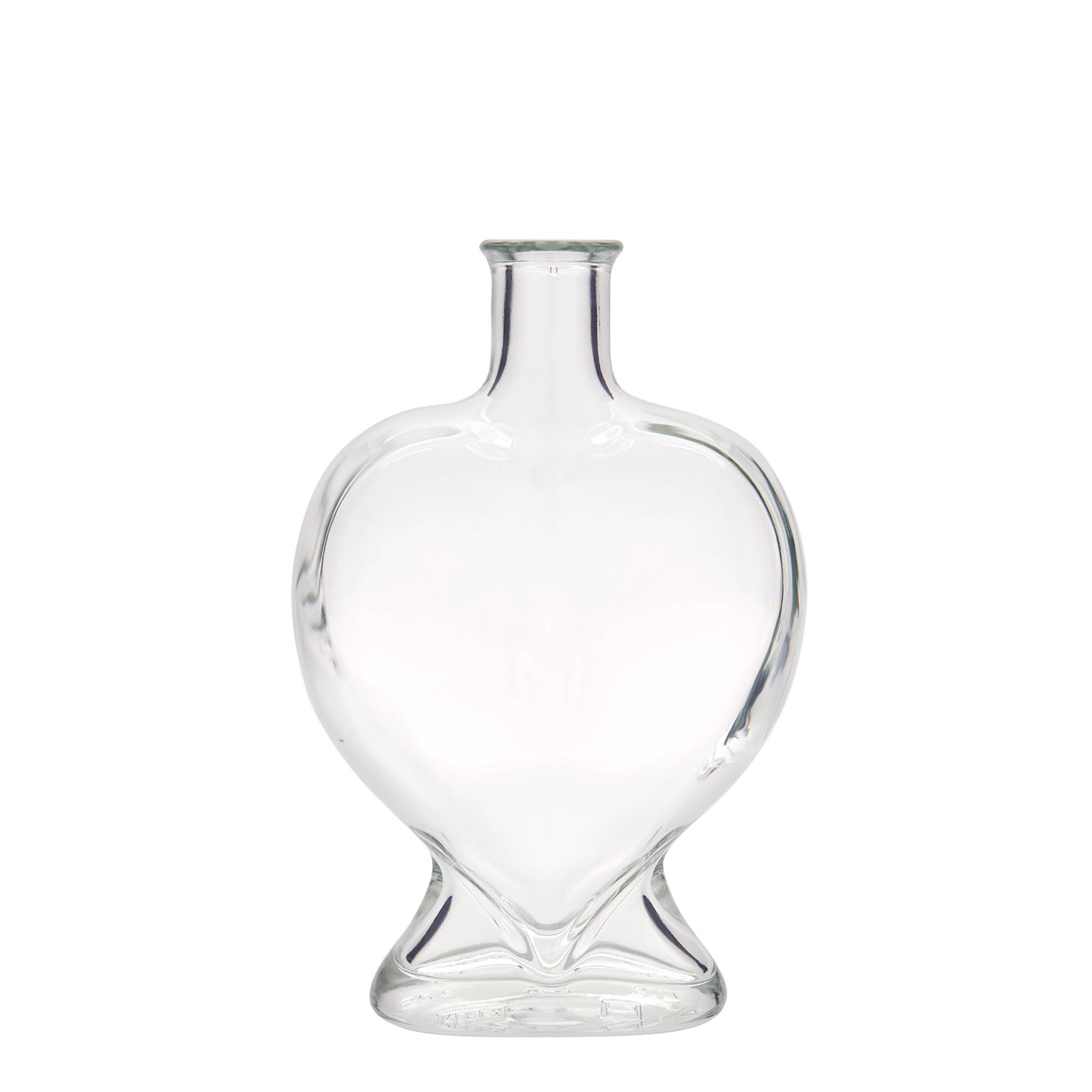 500 ml skleněná láhev „Srdce“, hrdlo: korek