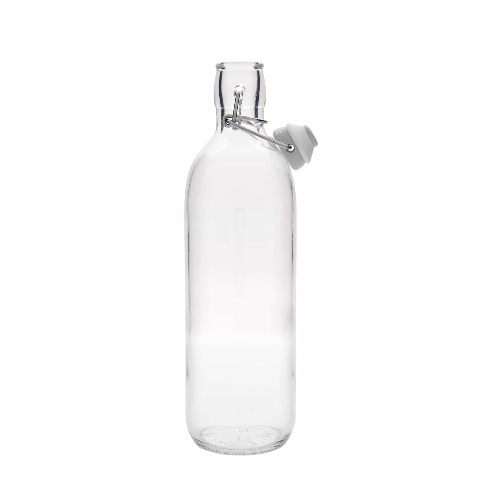 1.000 ml skleněná láhev „Emilia“, hrdlo: uzávěr s pákou