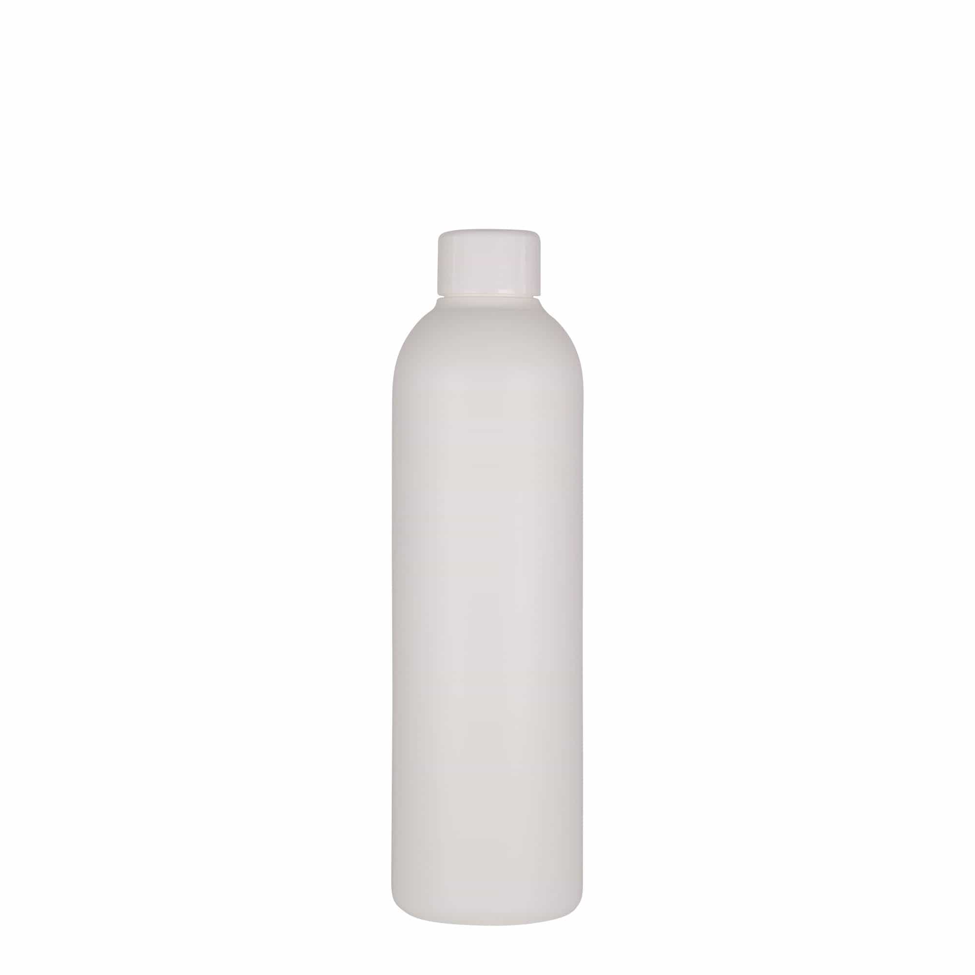 250 ml plastová láhev „Tuffy“, HDPE, bílá, hrdlo: 24/410