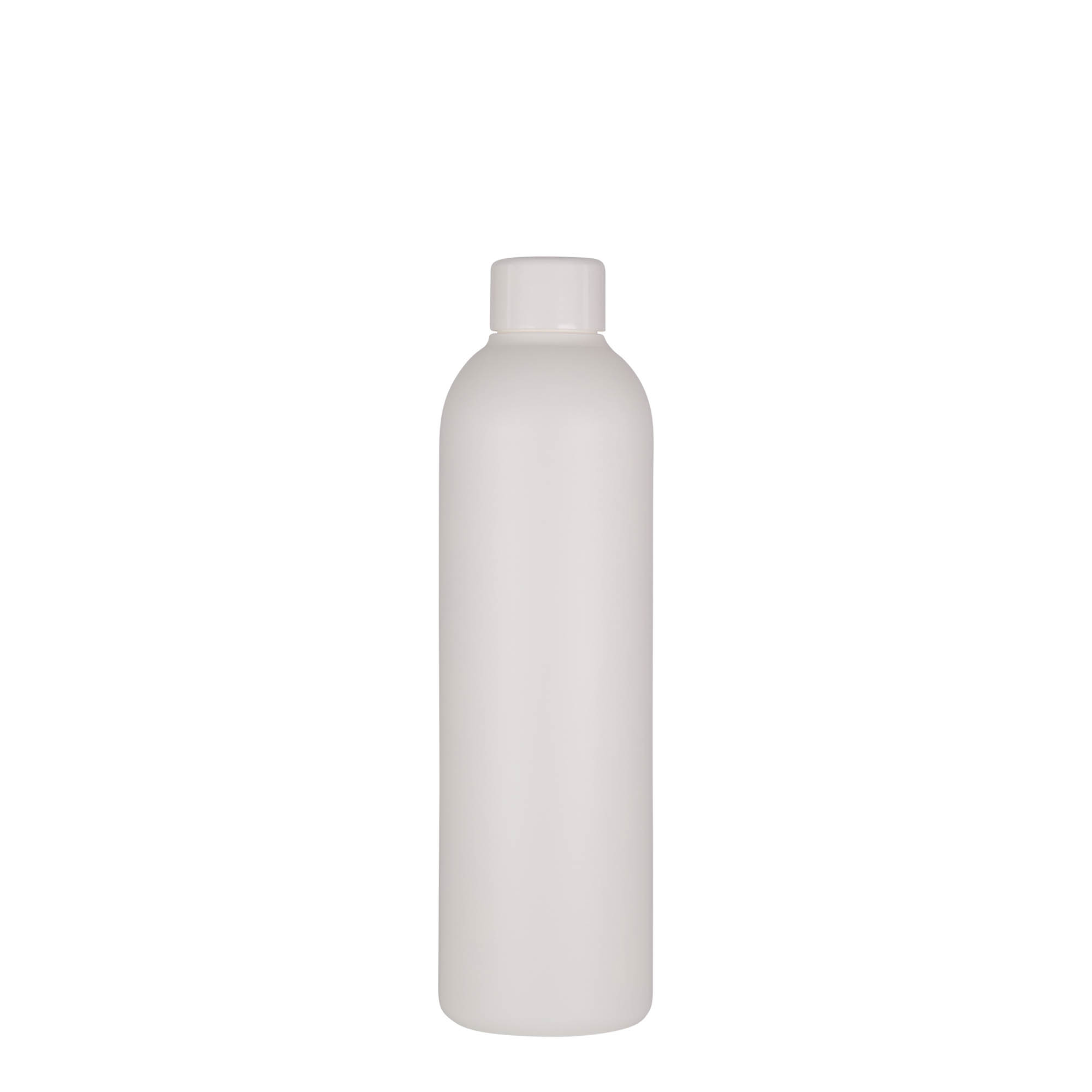 250 ml plastová láhev „Tuffy“, HDPE, bílá, hrdlo: 24/410