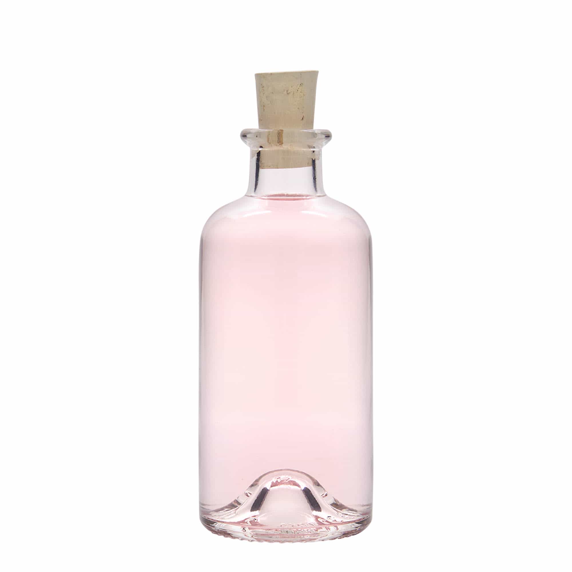 Skleněná lahev 200 ml lékárenská, uzávěr: korek