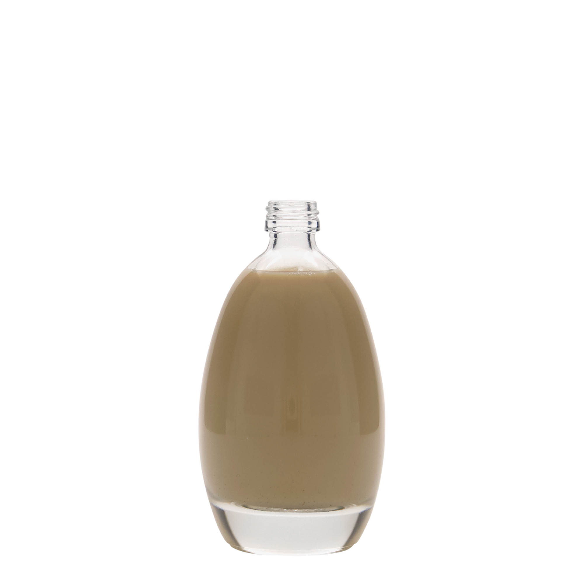 100 ml skleněná lahvička „Vejce“, hrdlo: PP 18 100 ml skleněná lahvička „Vejce“, hrdlo: PP 18