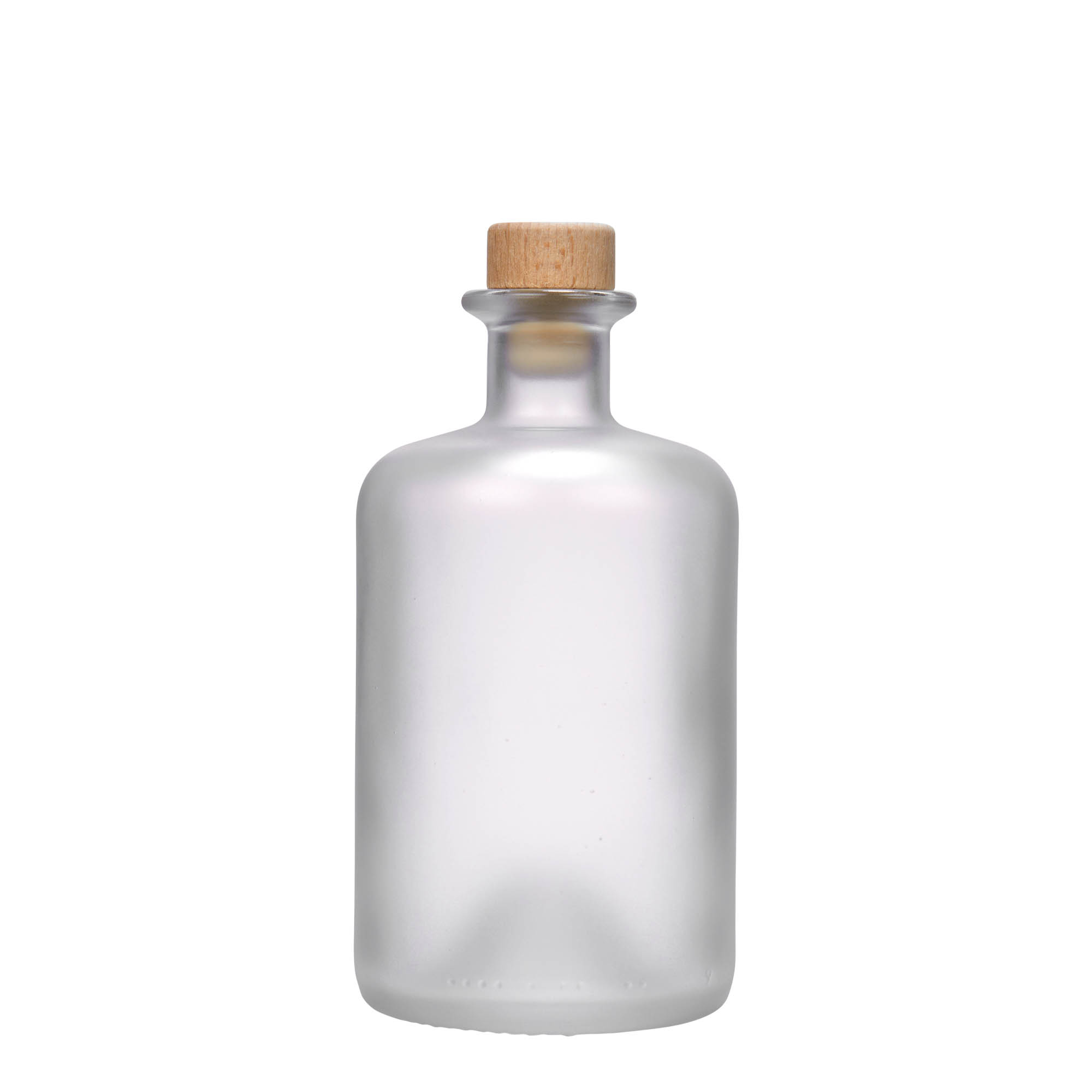 500 ml skleněná láhev lékárenská, zmražená, hrdlo: korek
