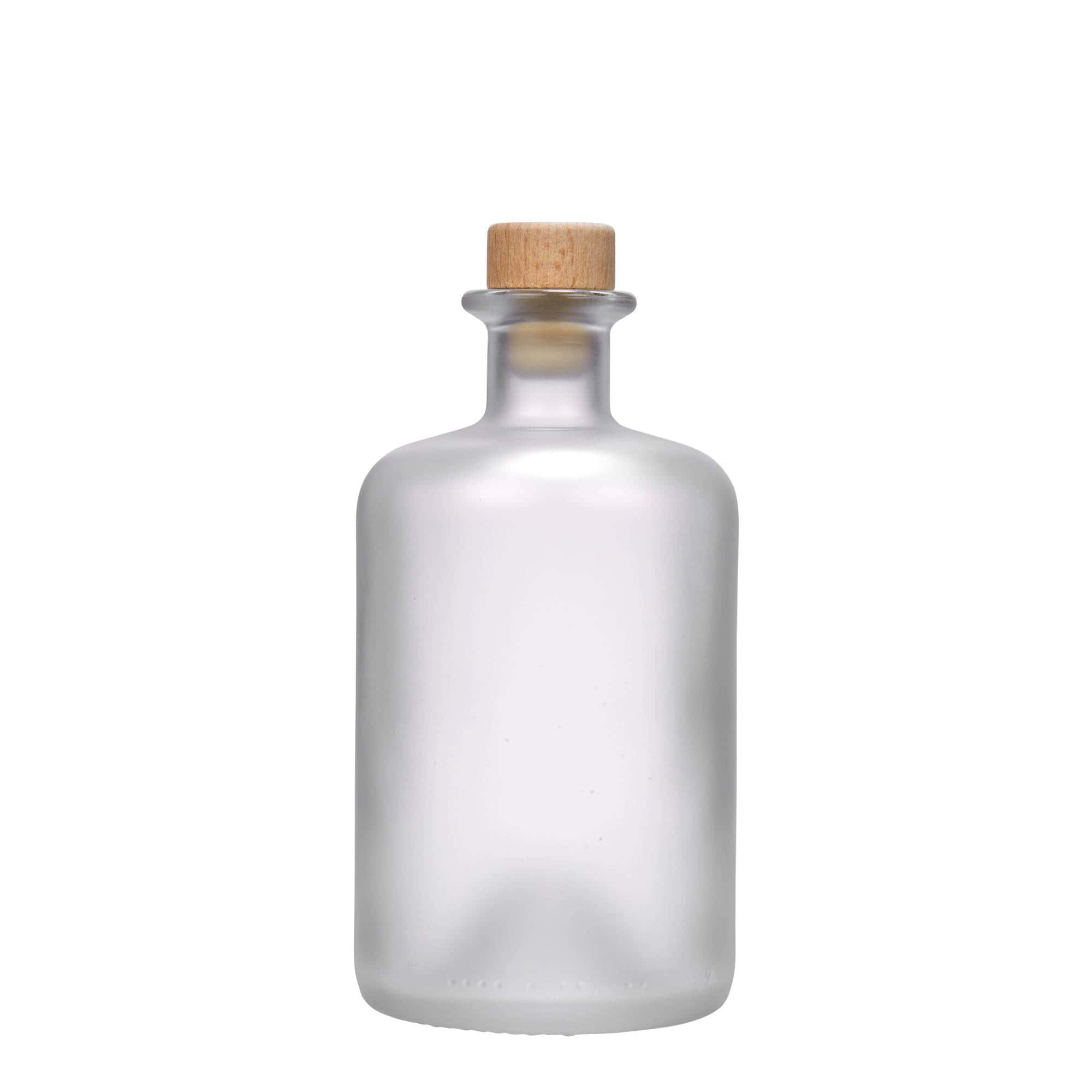 500 ml skleněná láhev lékárenská, zmražená, hrdlo: korek