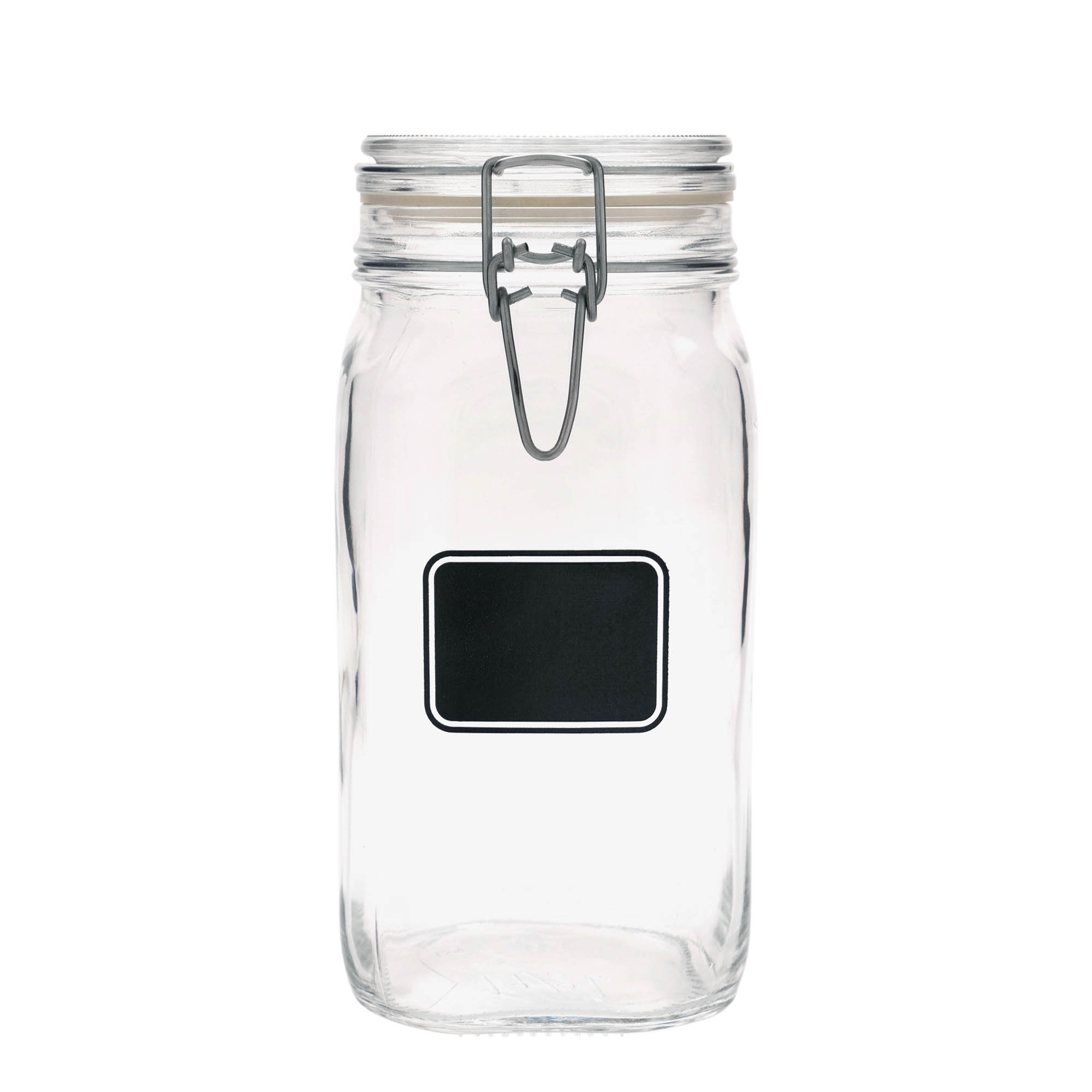 1.500 ml drátěná zavařovací sklenice 'Fido', motiv: štítek, čtvercová, hrdlo: drátěné zavírání 1.500 ml drátěná zavařovací sklenice 'Fido', motiv: štítek, čtvercová, hrdlo: drátěné zavírání