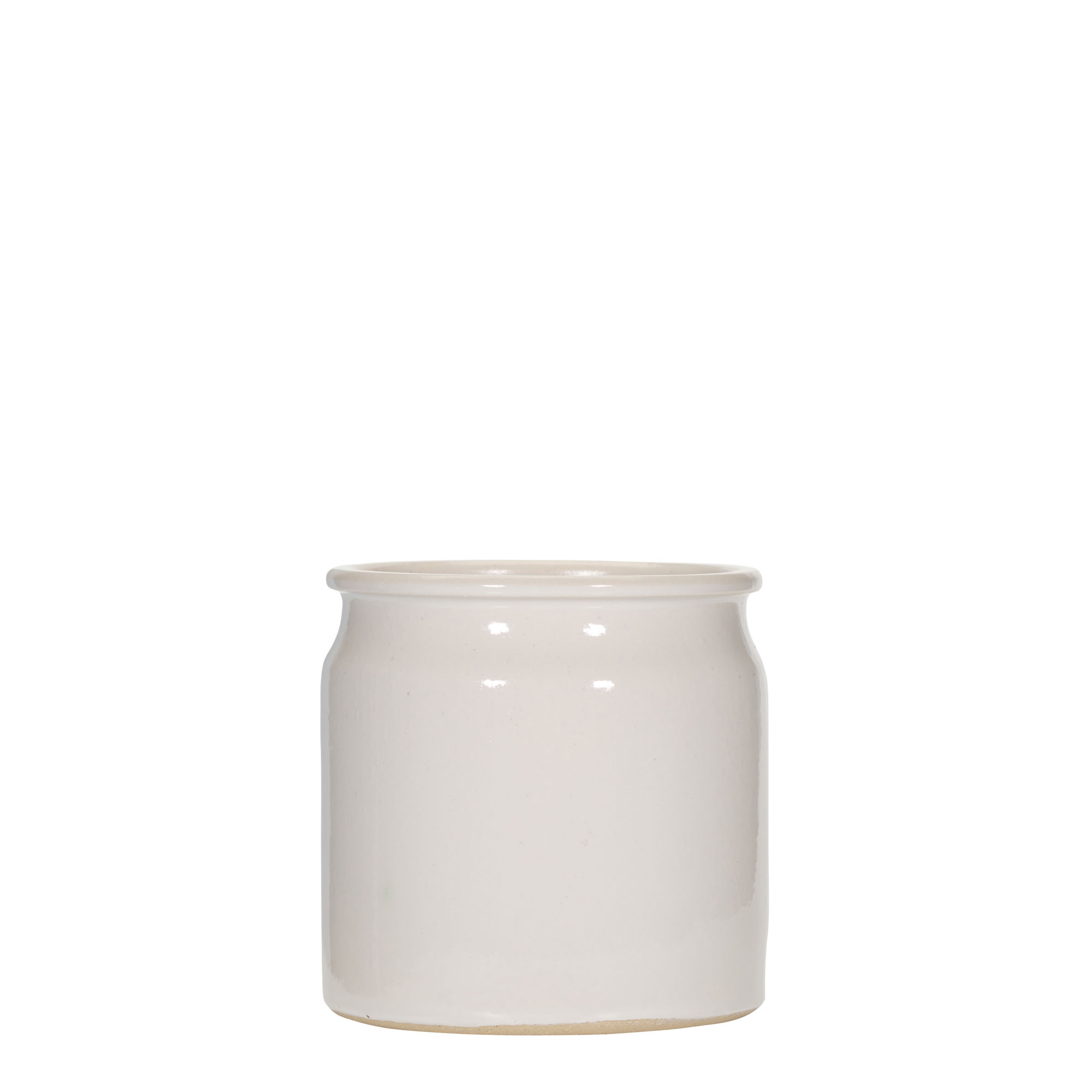 160 ml kameninový hrnec, keramika, bílý, otvor: korek