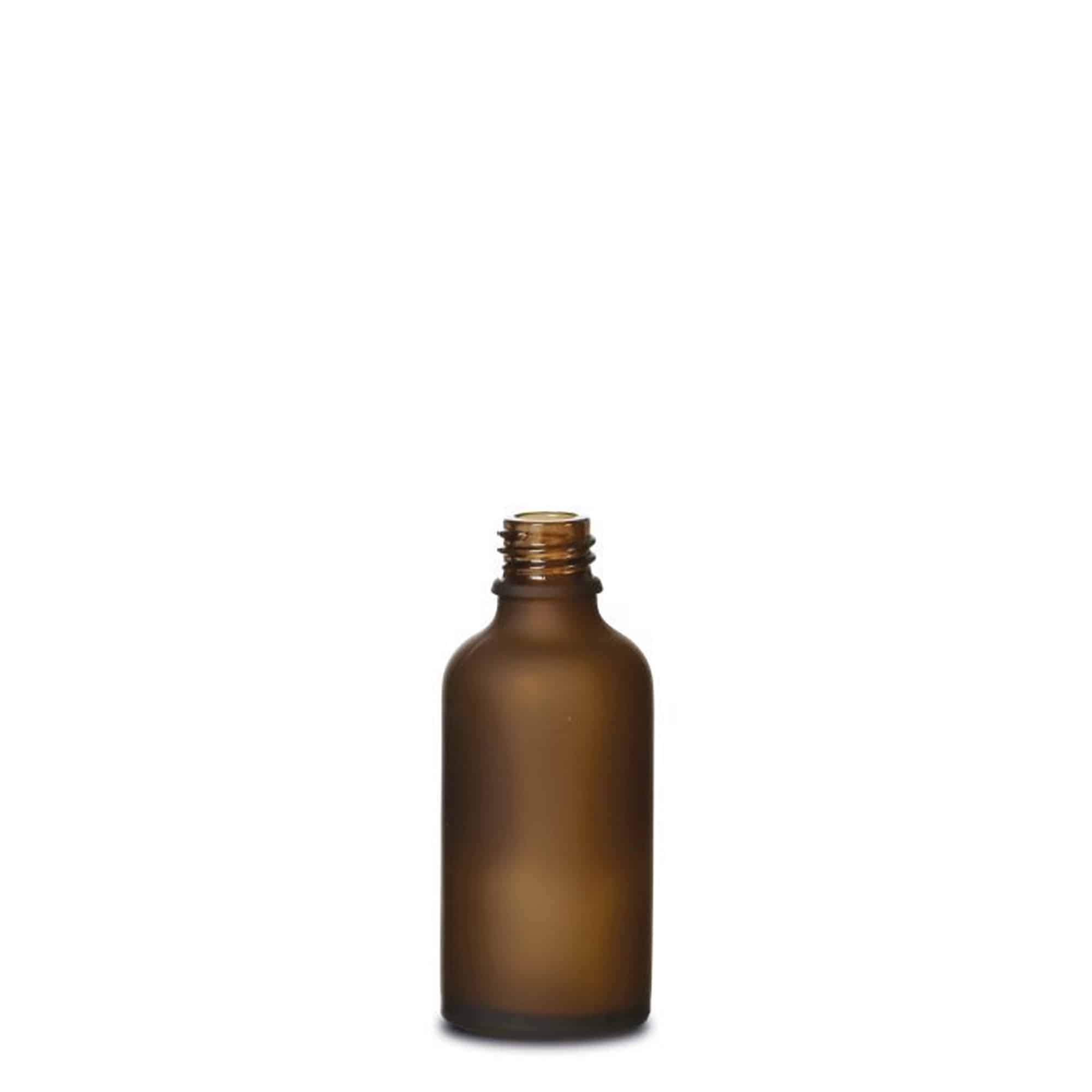 50ml lékovka, sklo, hnědé matné, hrdlo: DIN 18 50ml lékovka, sklo, hnědé matné, hrdlo: DIN 18