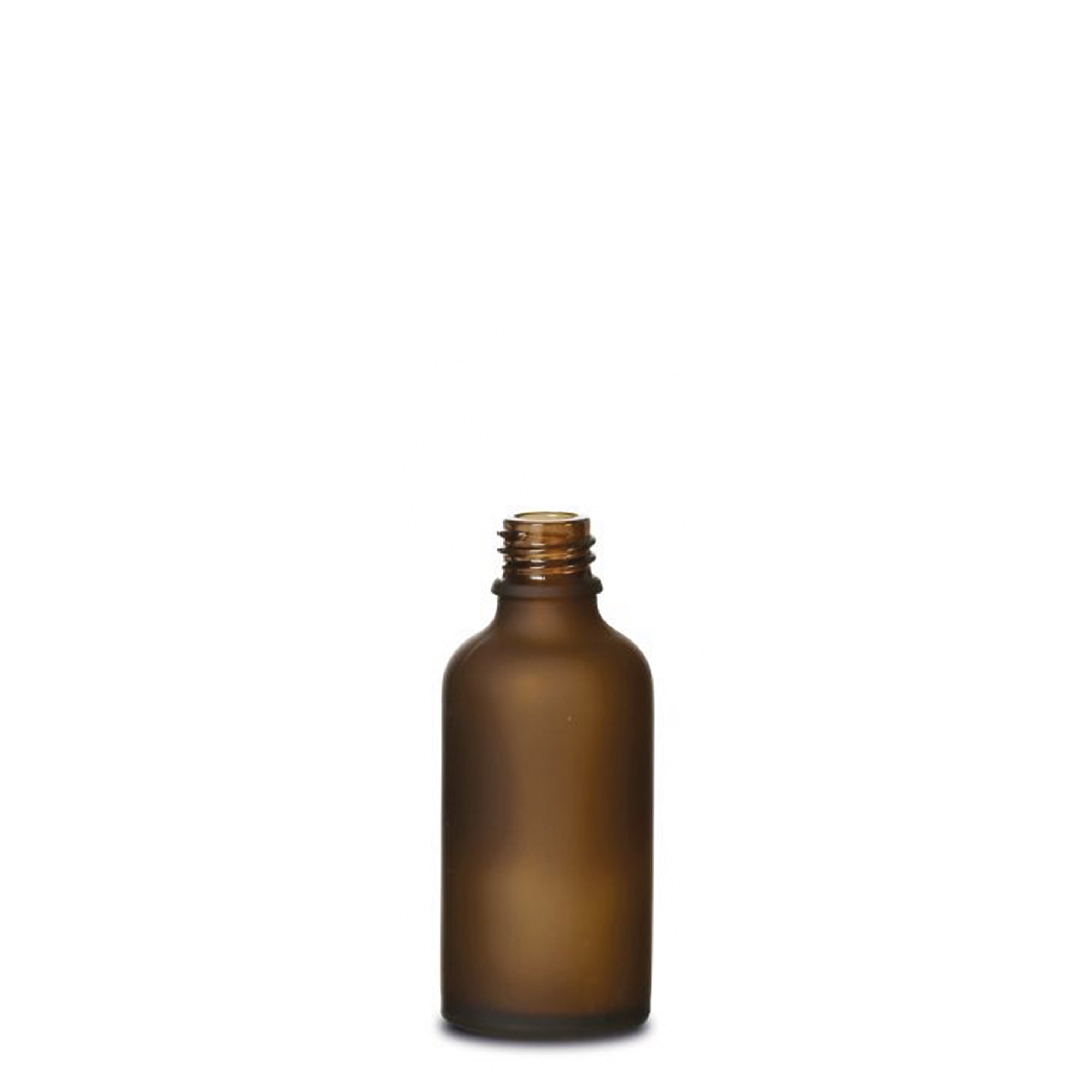 50 ml lékovka, sklo, hnědá matná, hrdlo: DIN 18 50 ml lékovka, sklo, hnědá matná, hrdlo: DIN 18